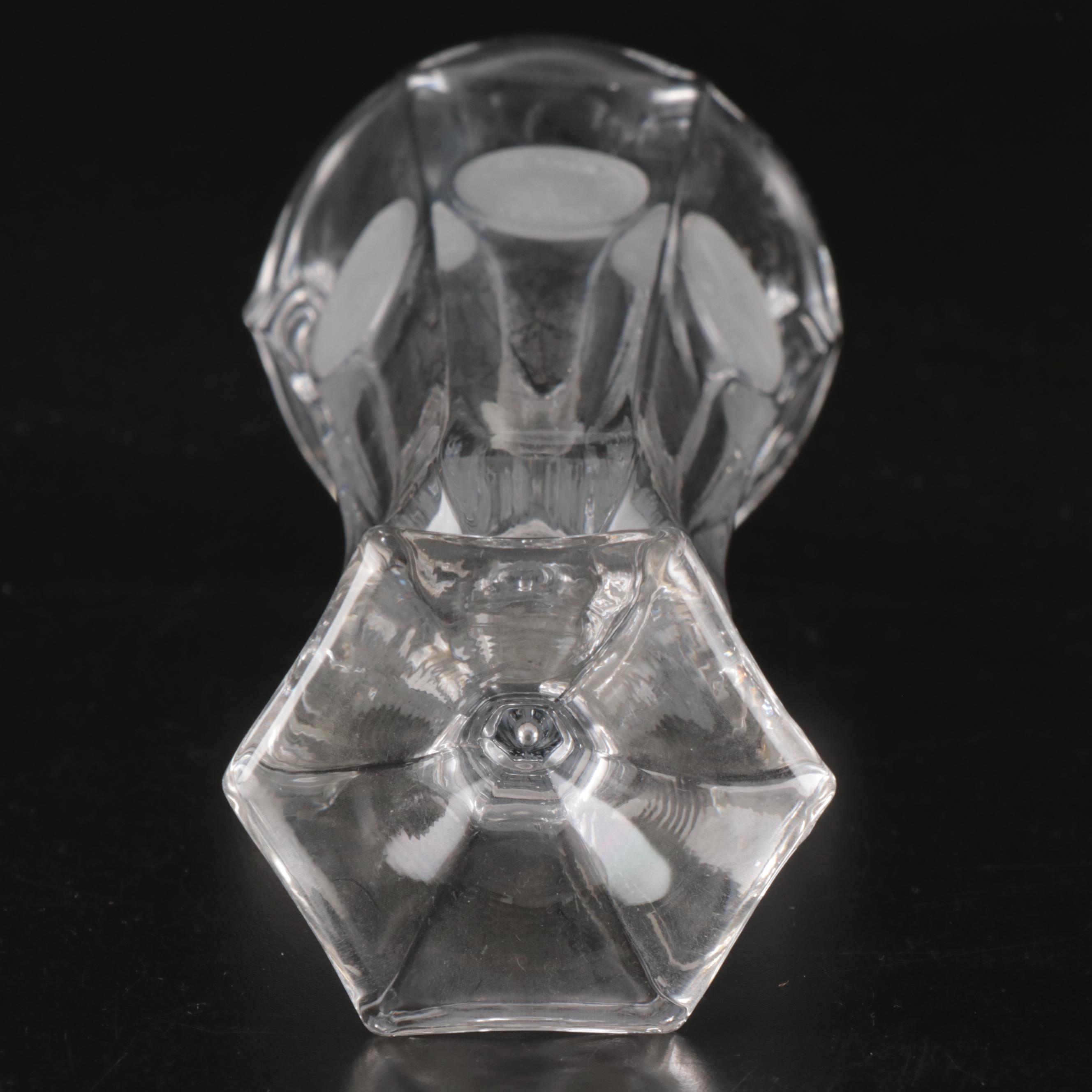 Fostoria "Coin" Glass Vase with EAPG Coasters and Other Tableware