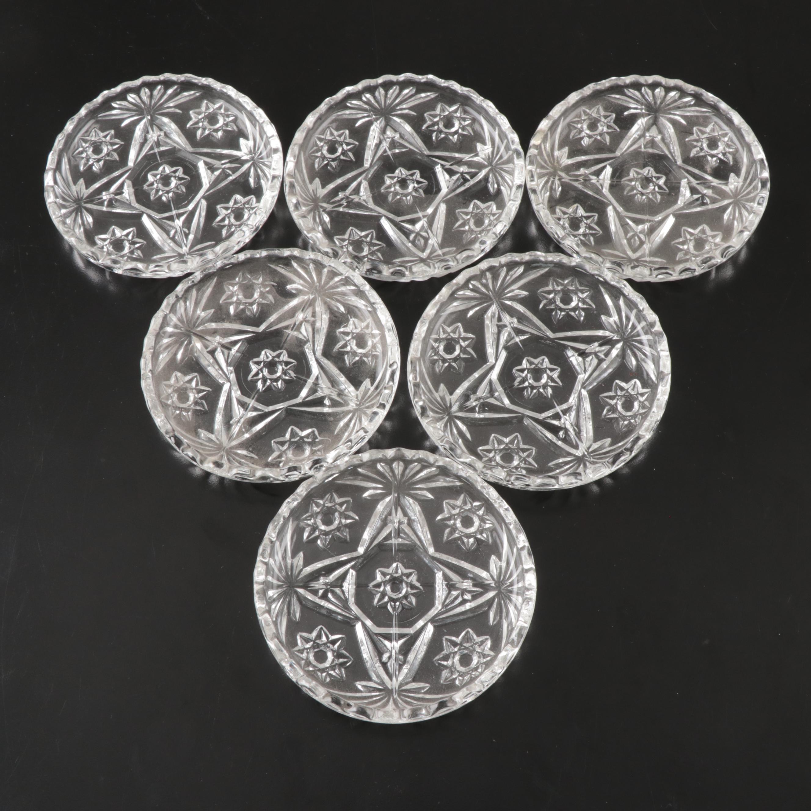 Fostoria "Coin" Glass Vase with EAPG Coasters and Other Tableware