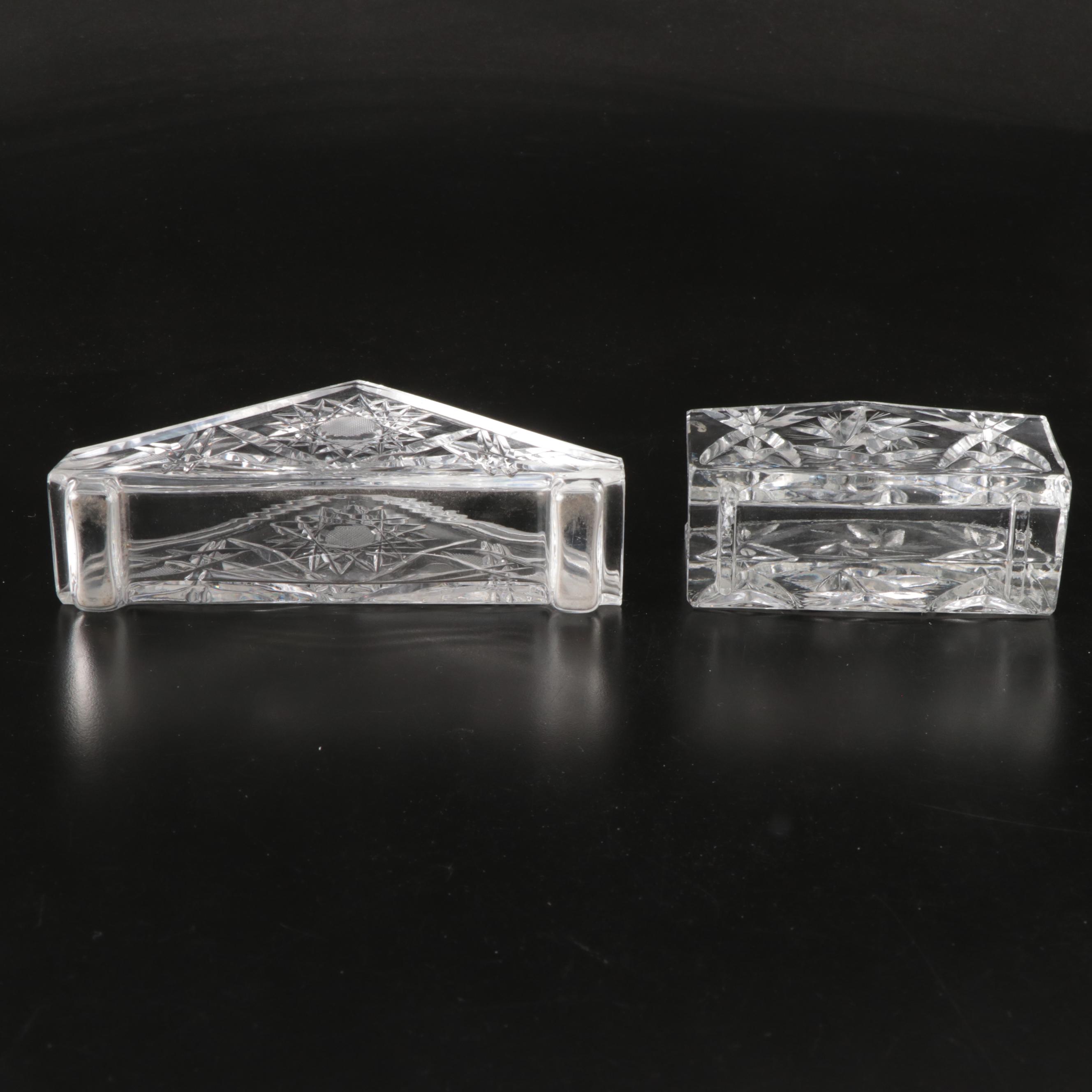 Fostoria "Coin" Glass Vase with EAPG Coasters and Other Tableware