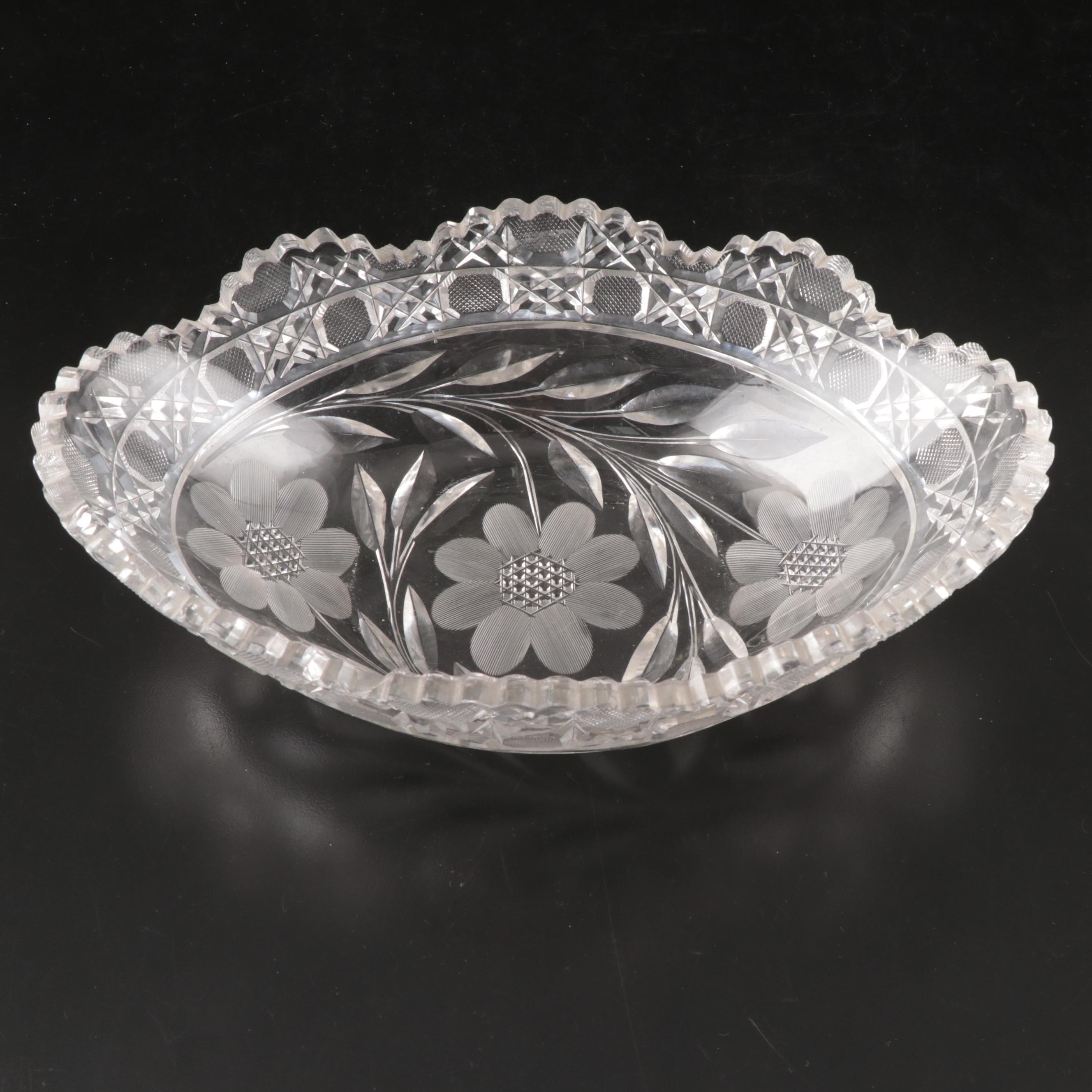 Fostoria "Coin" Glass Vase with EAPG Coasters and Other Tableware