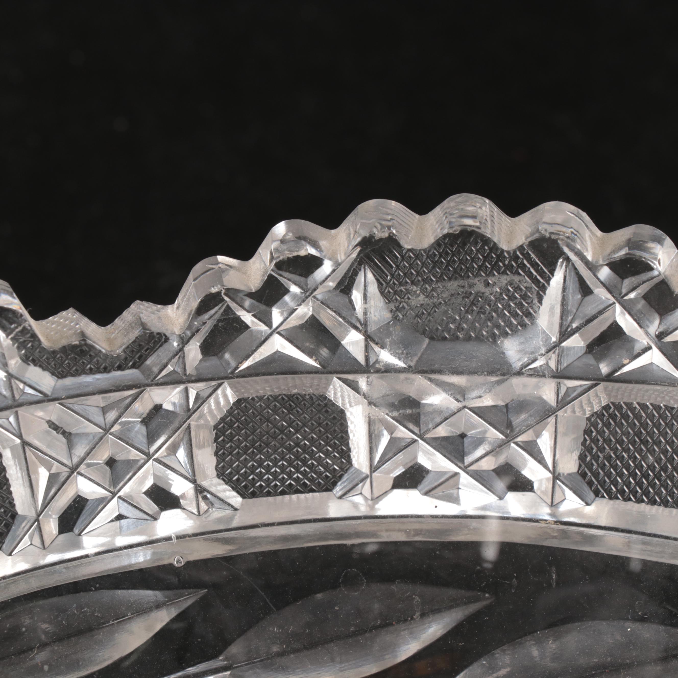 Fostoria "Coin" Glass Vase with EAPG Coasters and Other Tableware