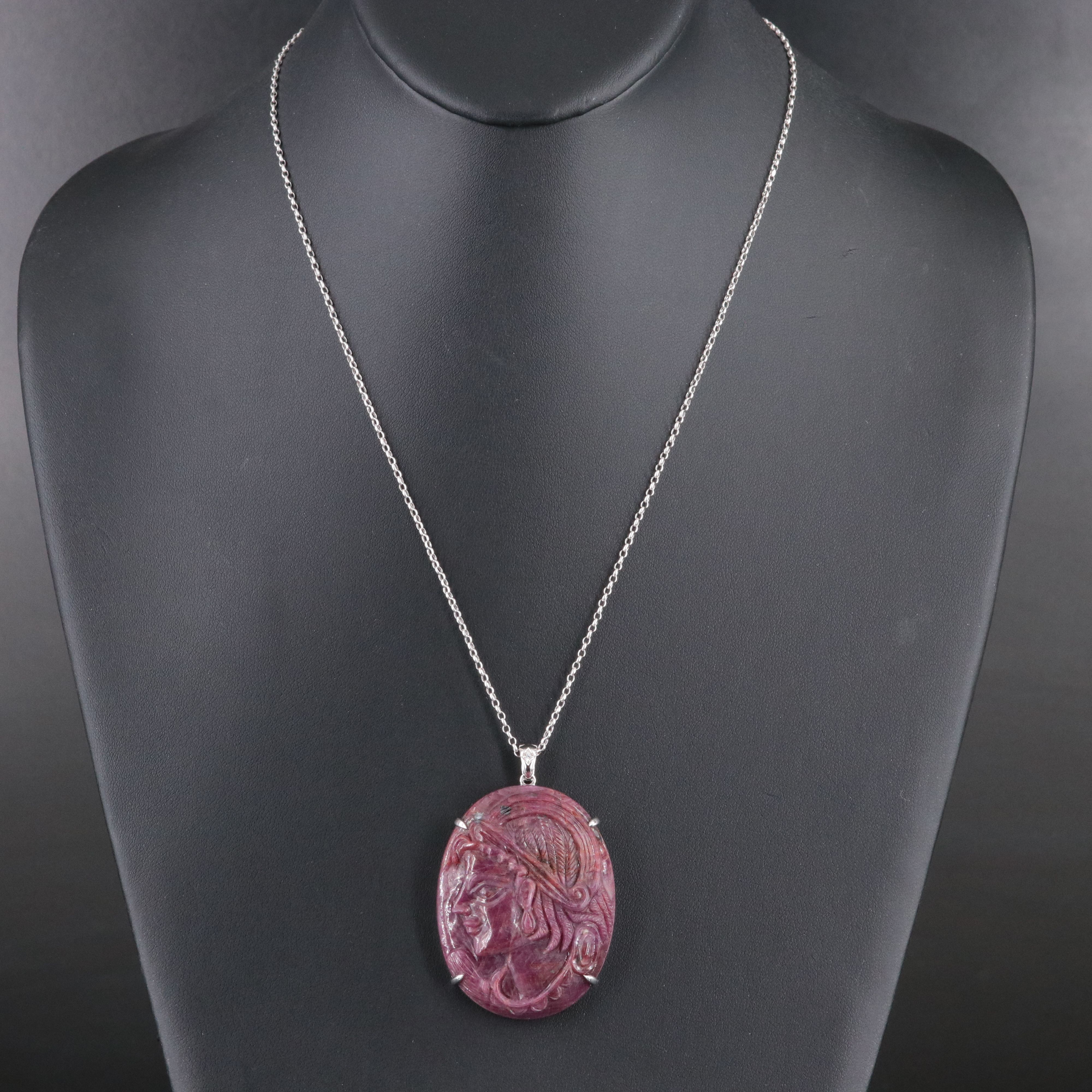 Chromia 18K Ruby and Diamond Enhancer Pendant Necklace