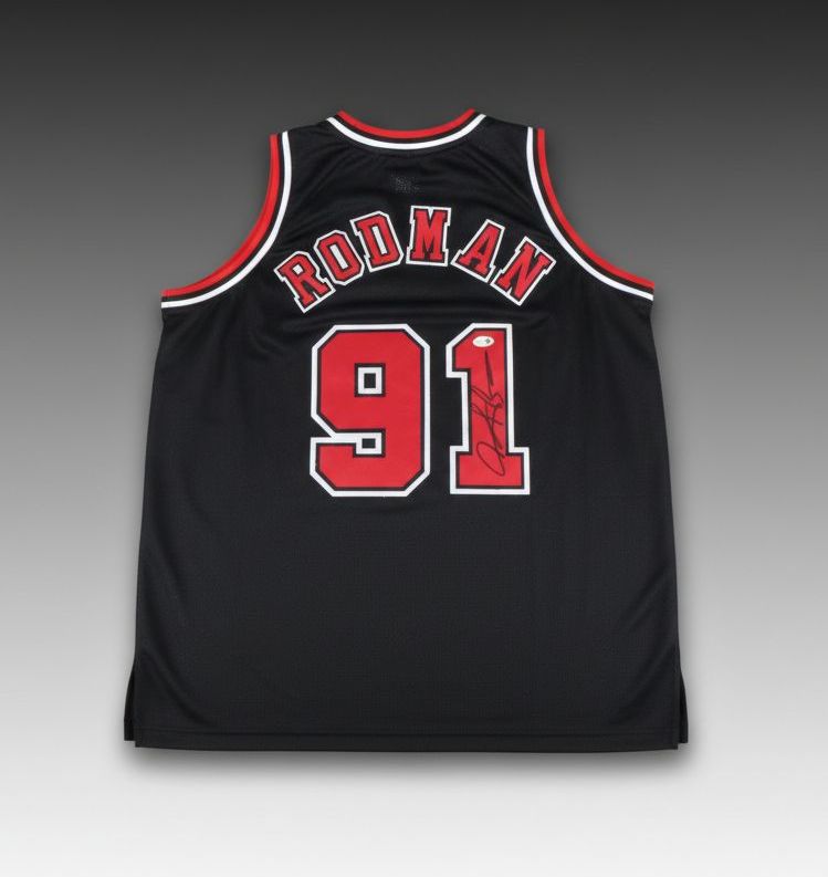 Dennis Rodman Signed Chicago Bulls Basketball Jersey, JSA