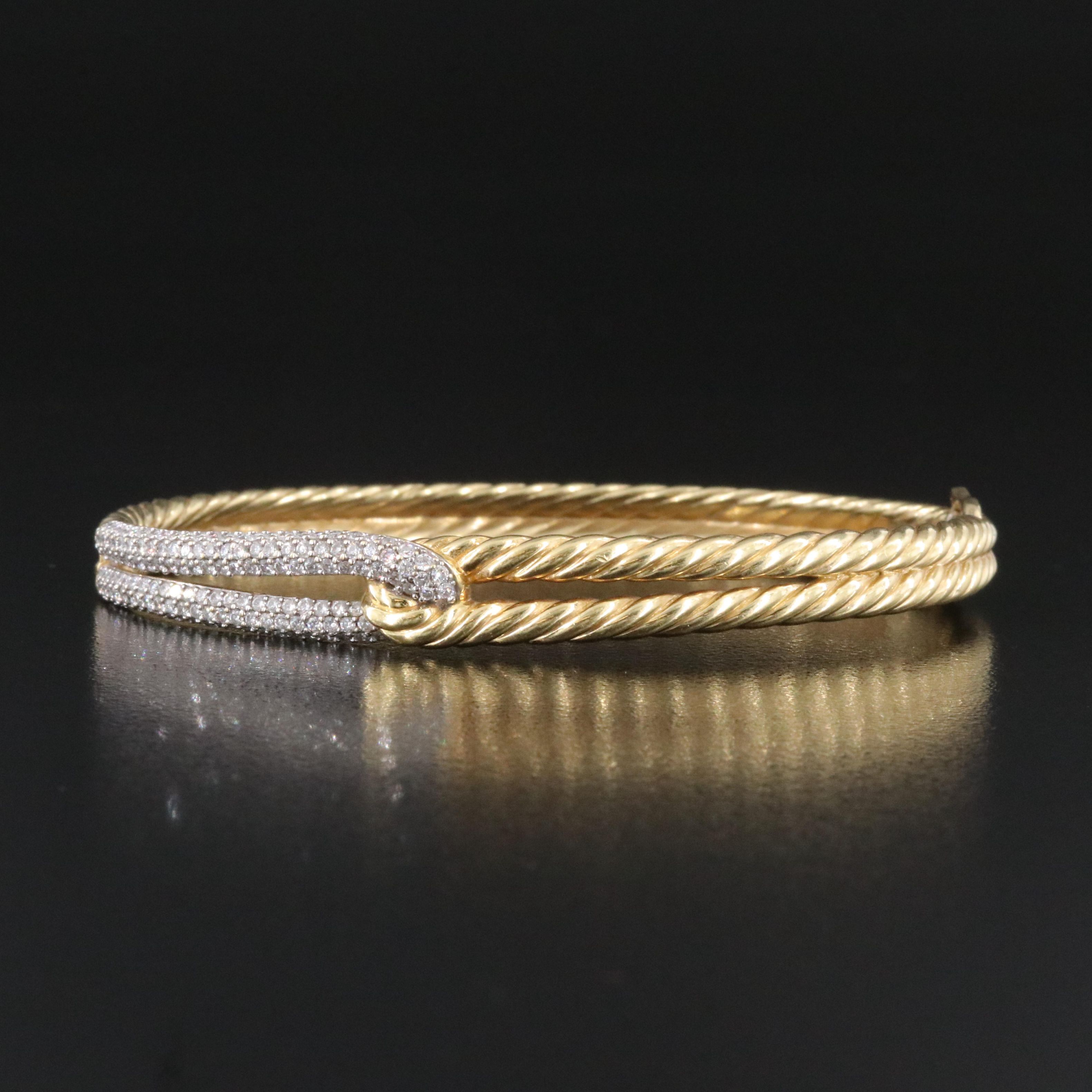 David Yurman Labyrinth 18K 1.56 CTW Pavé Diamond Bracelet