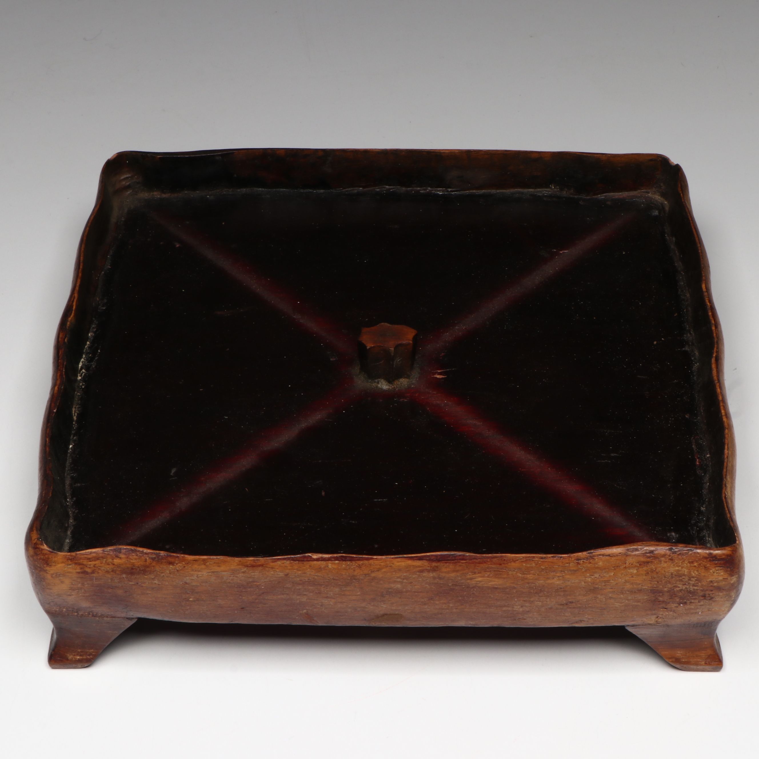 Antique Chinese Porcelain Sweetmeat Dishes on Wood Tray