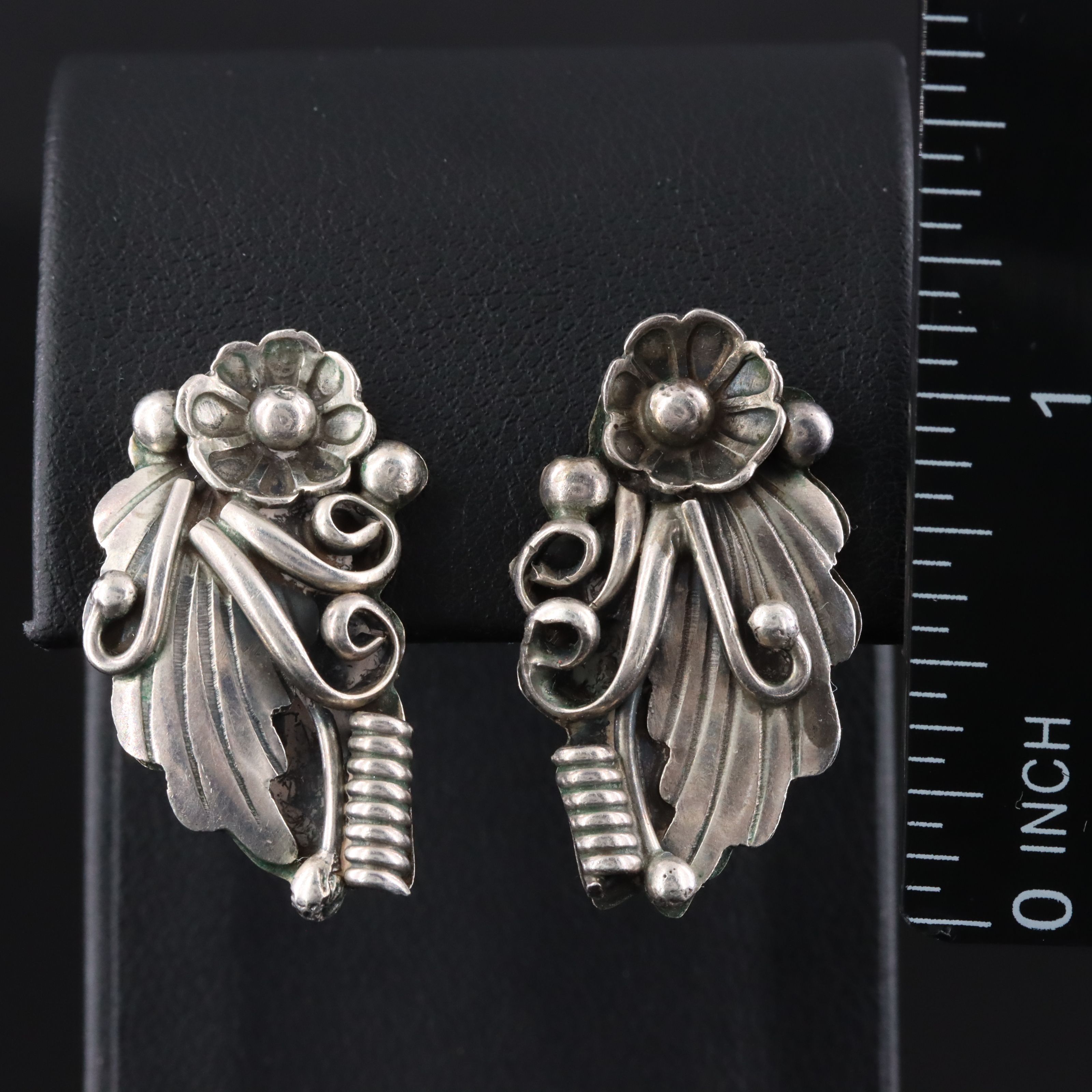 Southwestern Sterling Appliqué Earrings