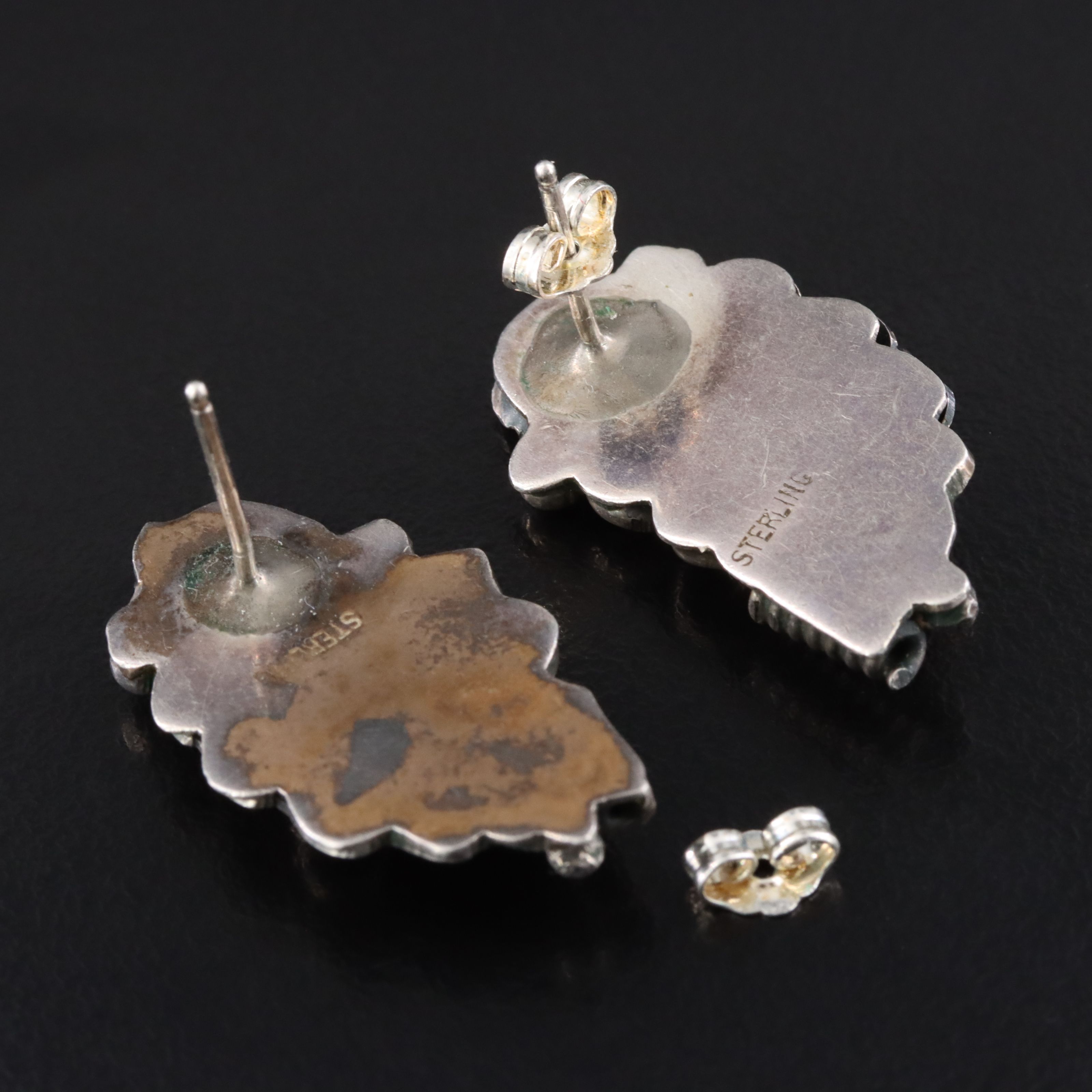 Southwestern Sterling Appliqué Earrings