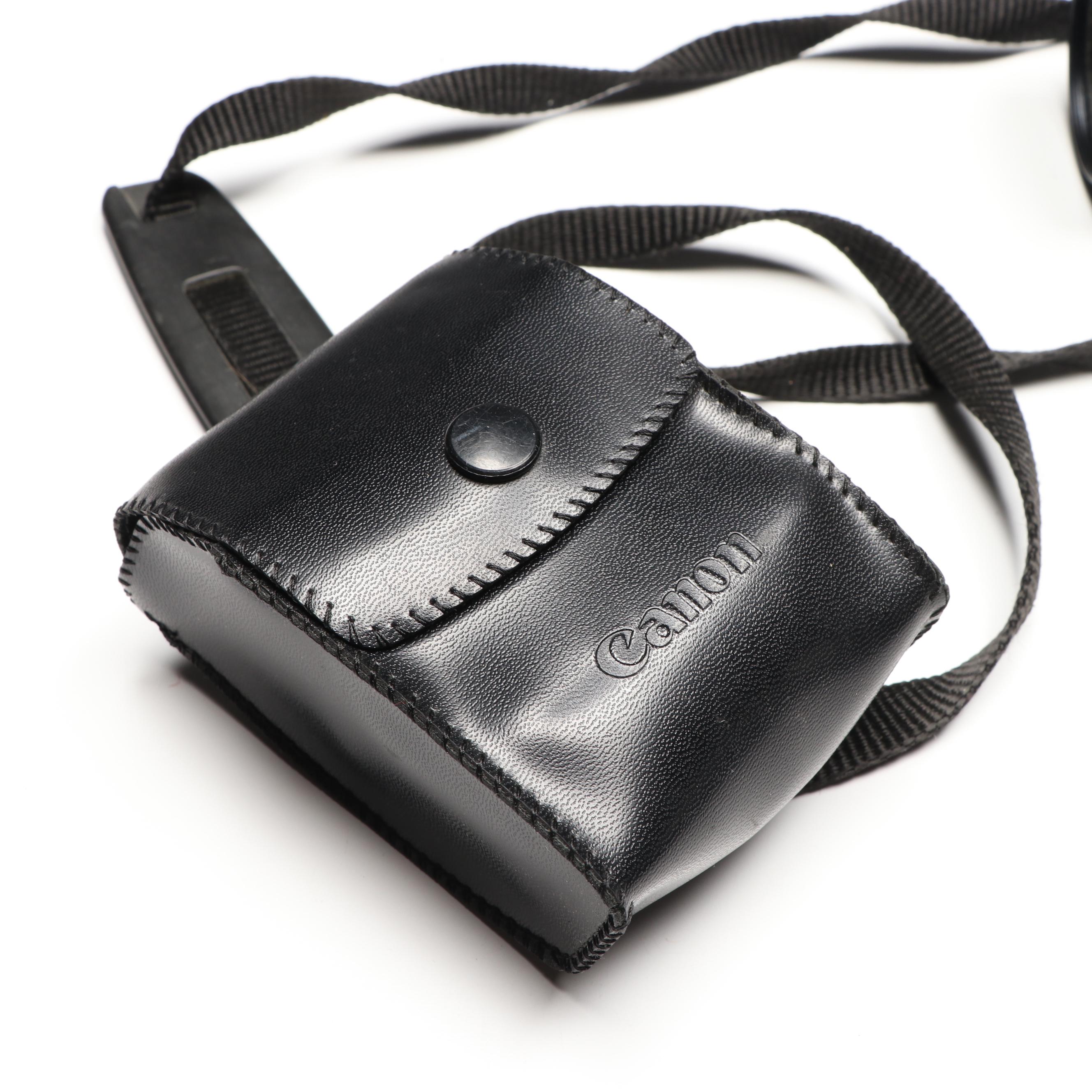 Canon T50 35mm Camera with Toyo Optics Lens, Flash and Cases