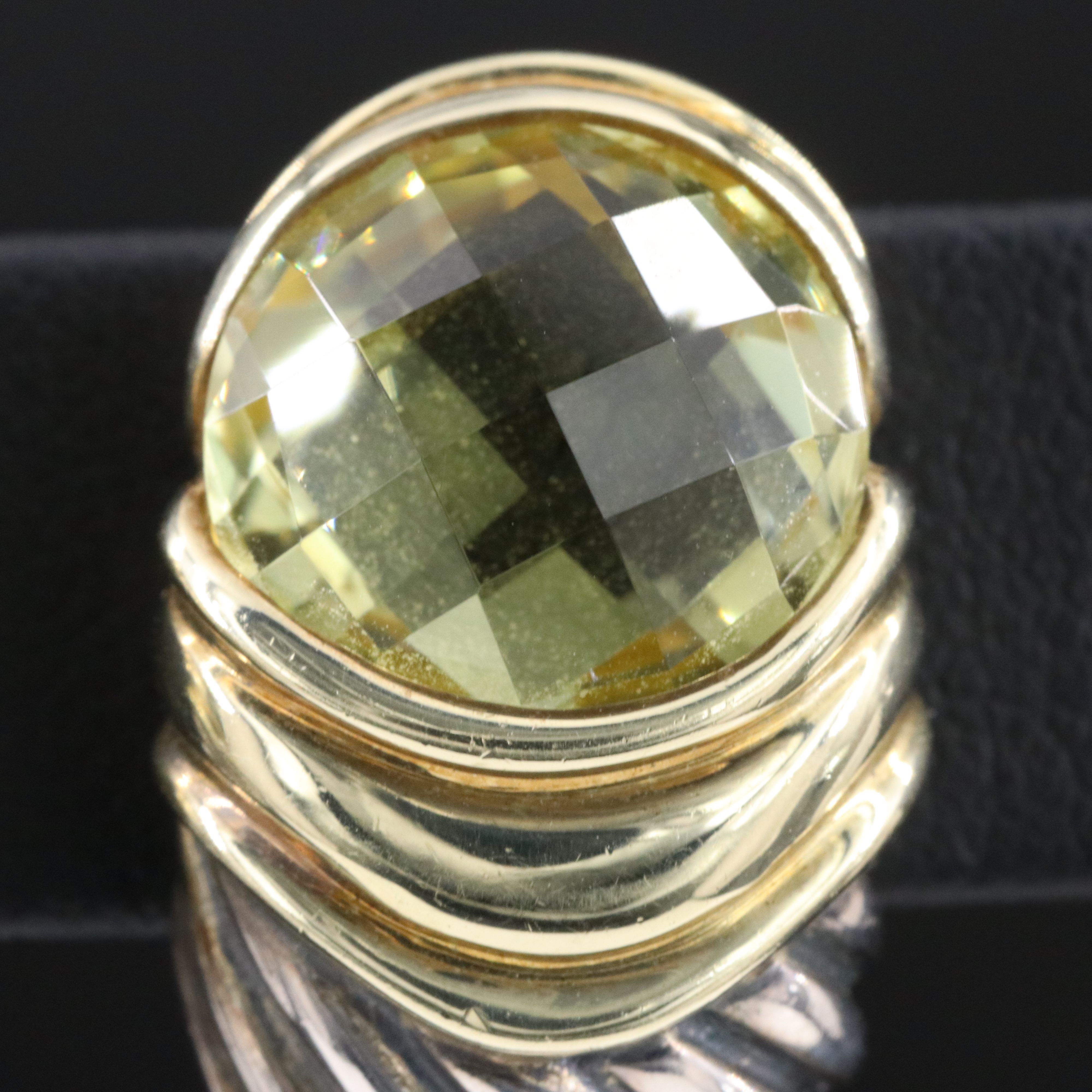 David Yurman Sterling,14K and Lemon Quartz Cable Shrimp Earrings