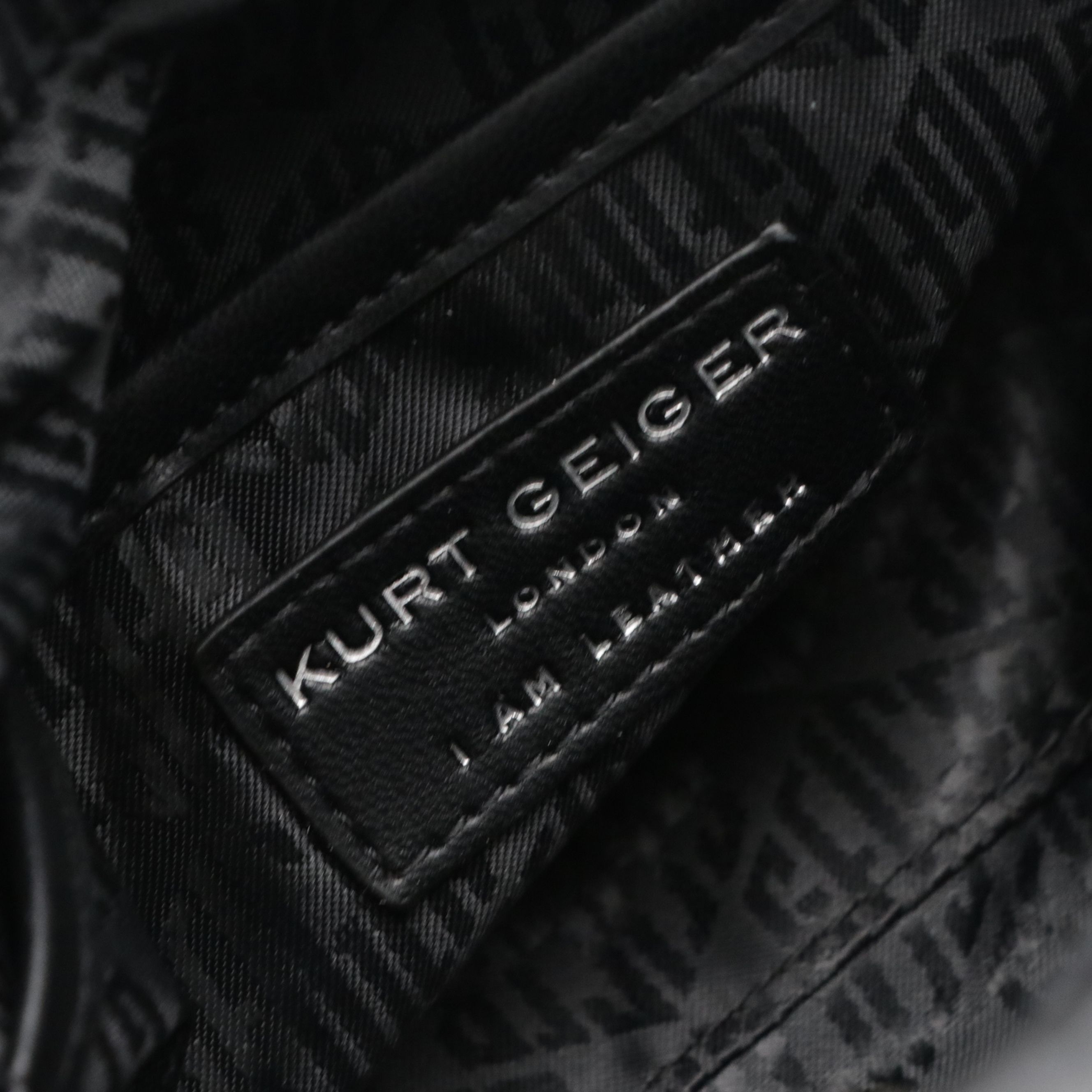 Kurt Geiger London Black Soft Quilted Lambskin Clutch with Detachable Strap