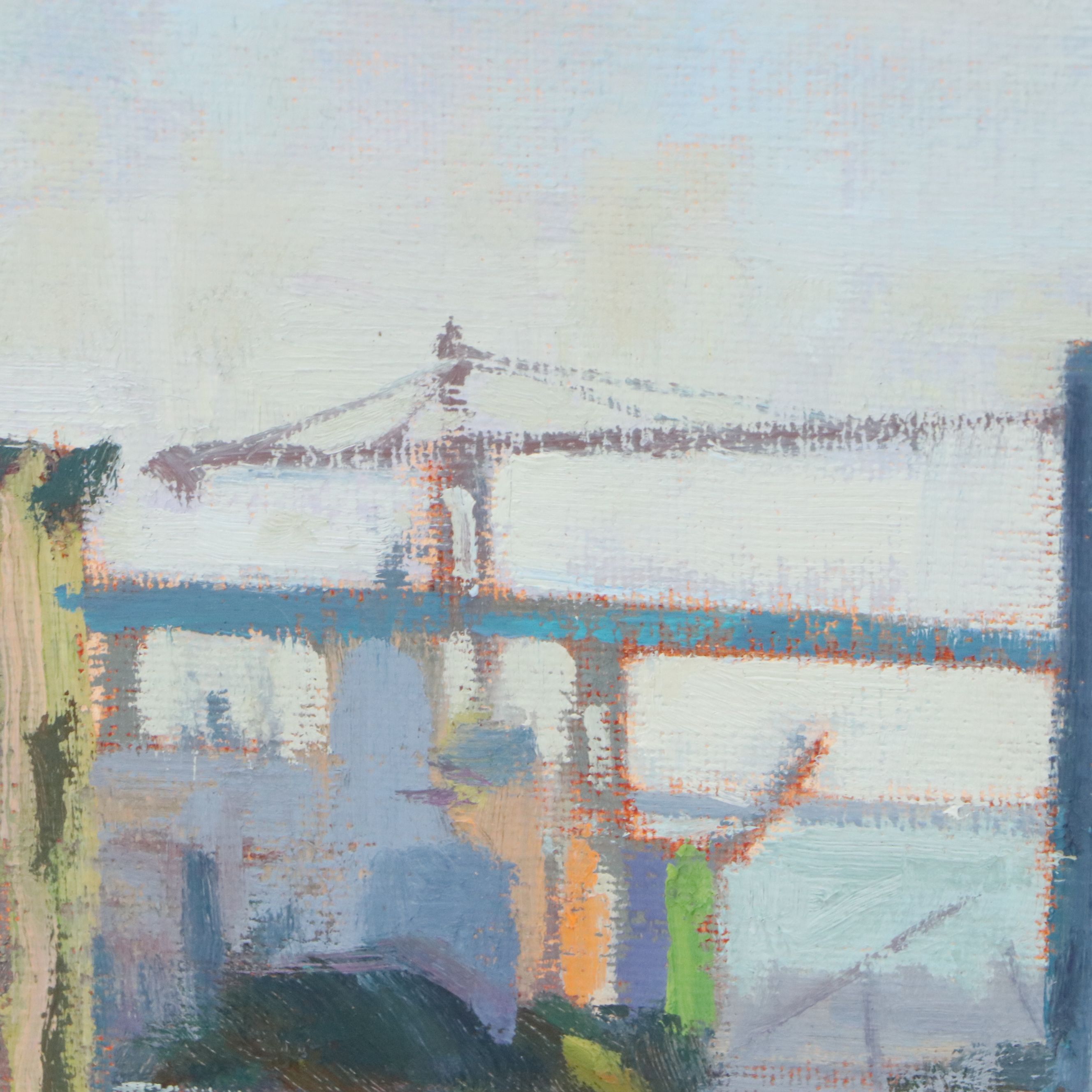 Kevin Yuen Cityscape Oil Painting "View from S. D. College," 2020