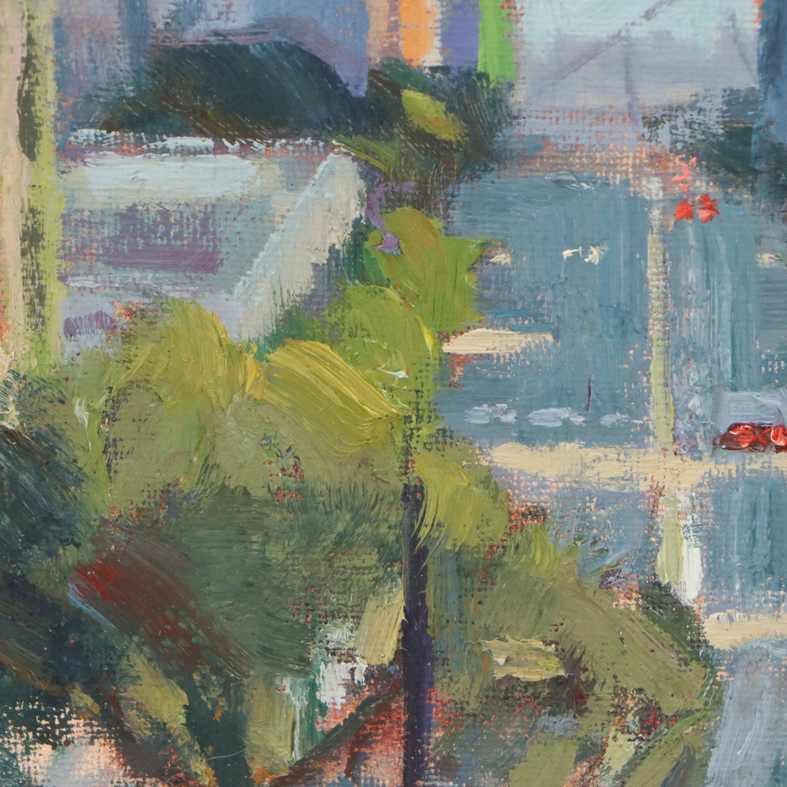 Kevin Yuen Cityscape Oil Painting "View from S. D. College," 2020