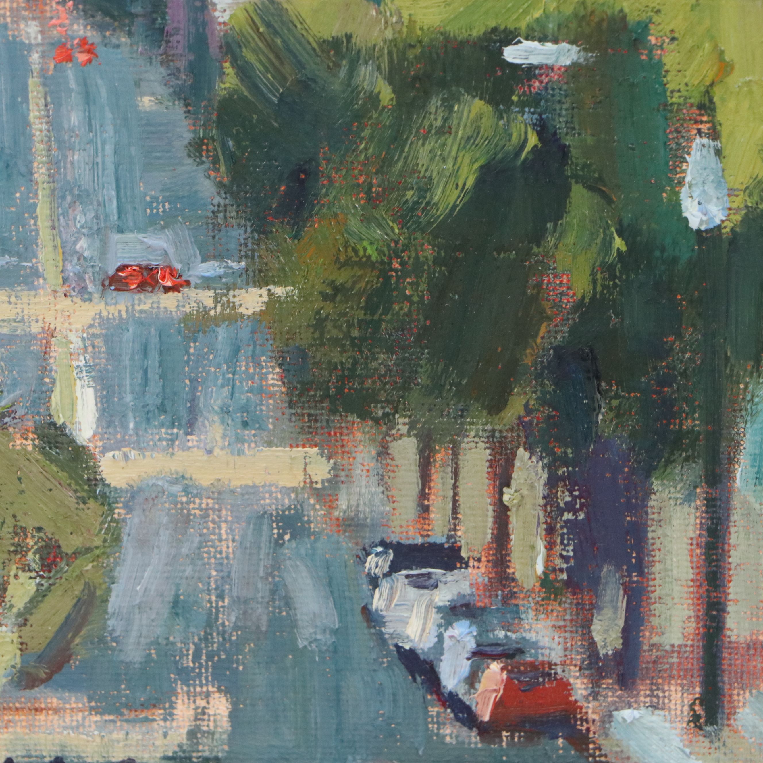 Kevin Yuen Cityscape Oil Painting "View from S. D. College," 2020