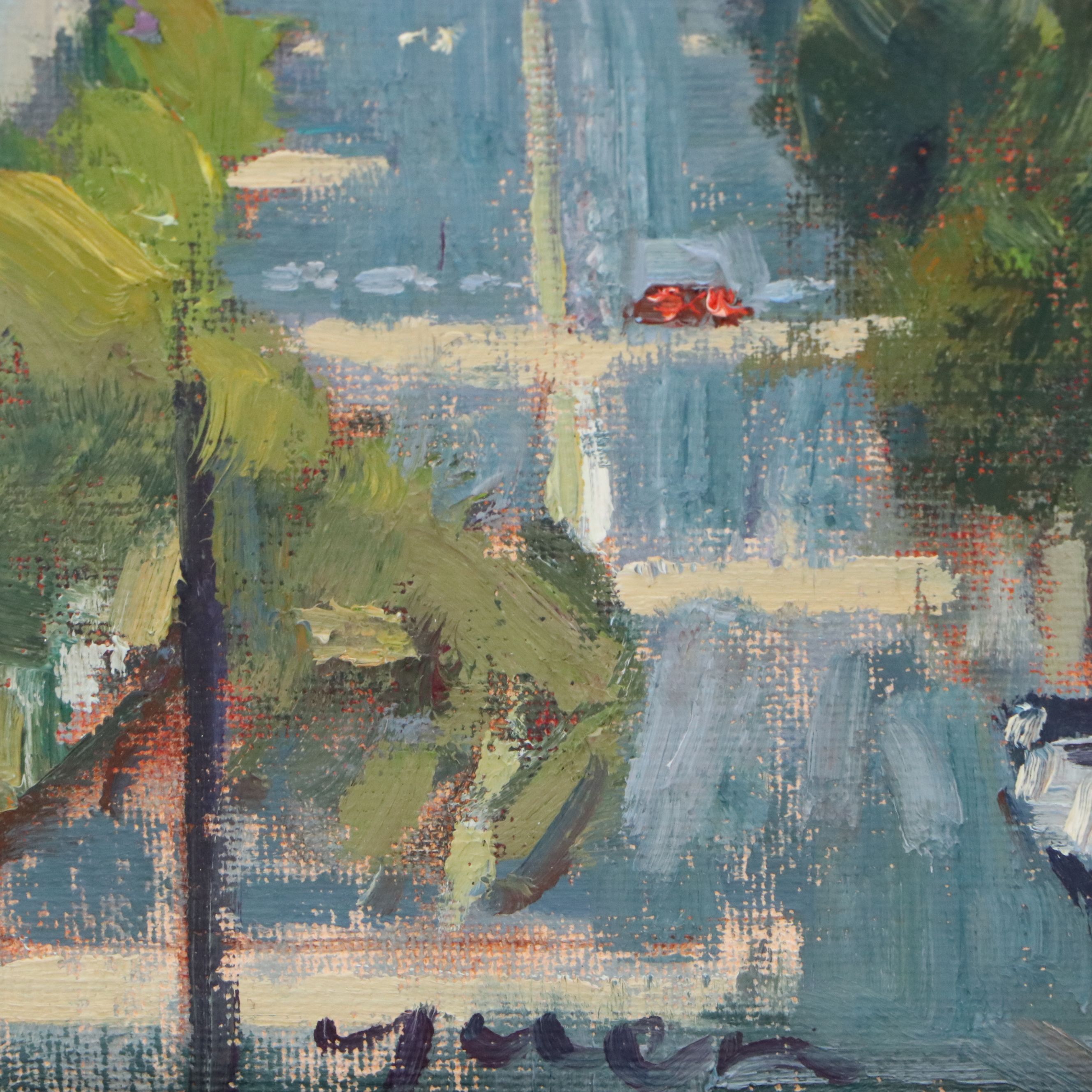 Kevin Yuen Cityscape Oil Painting "View from S. D. College," 2020