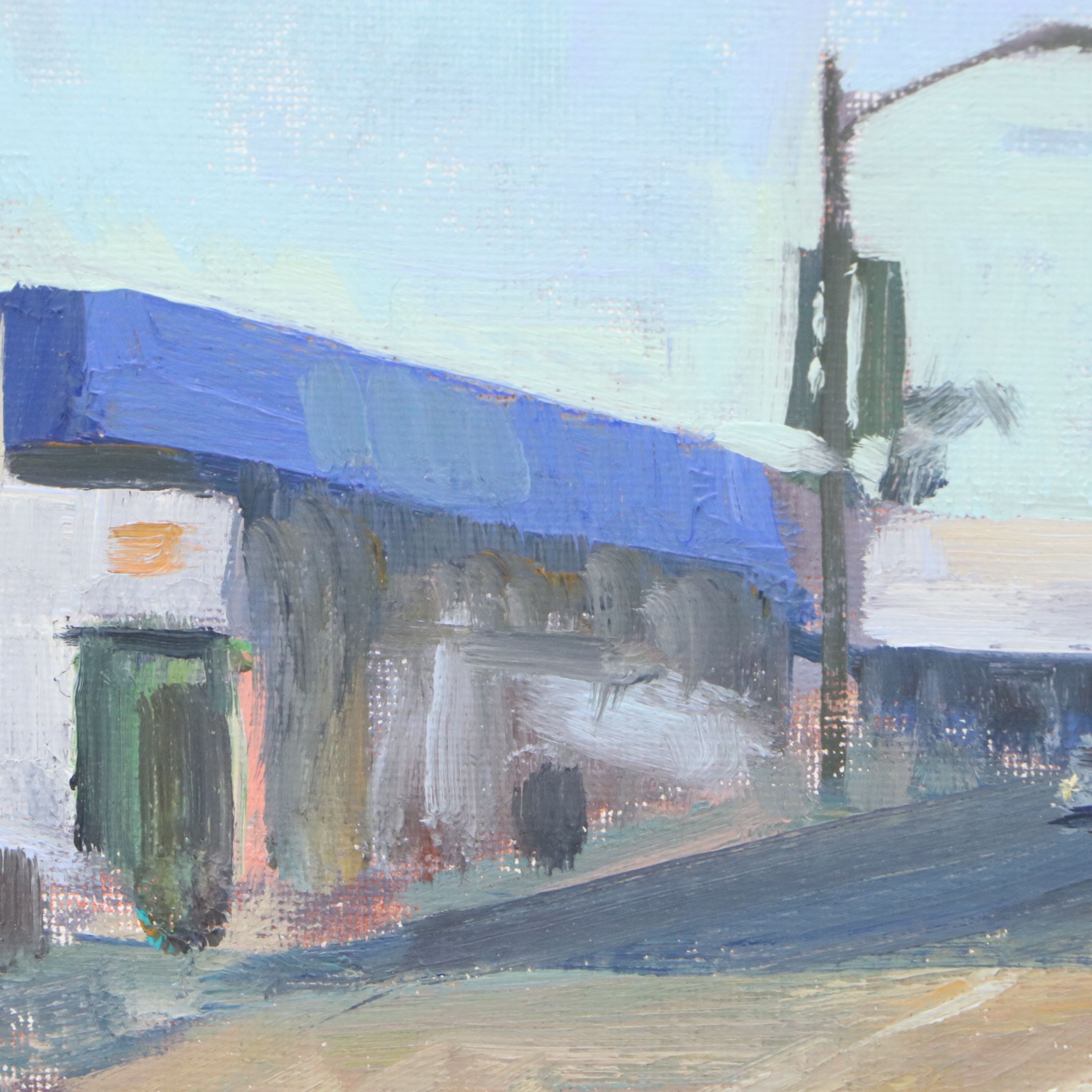 Kevin Yuen Cityscape Oil Painting of Road, 21st Century