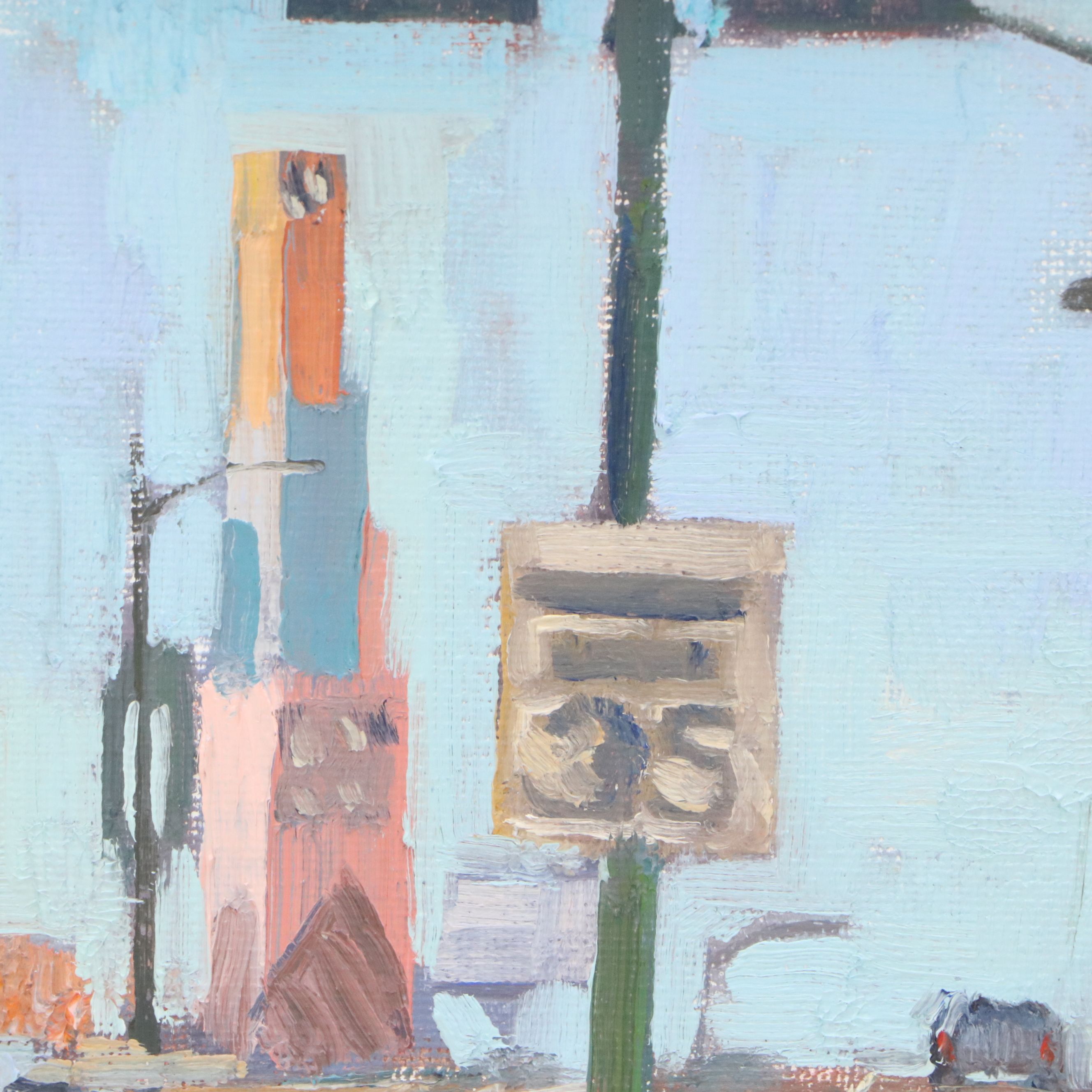 Kevin Yuen Cityscape Oil Painting of Road, 21st Century