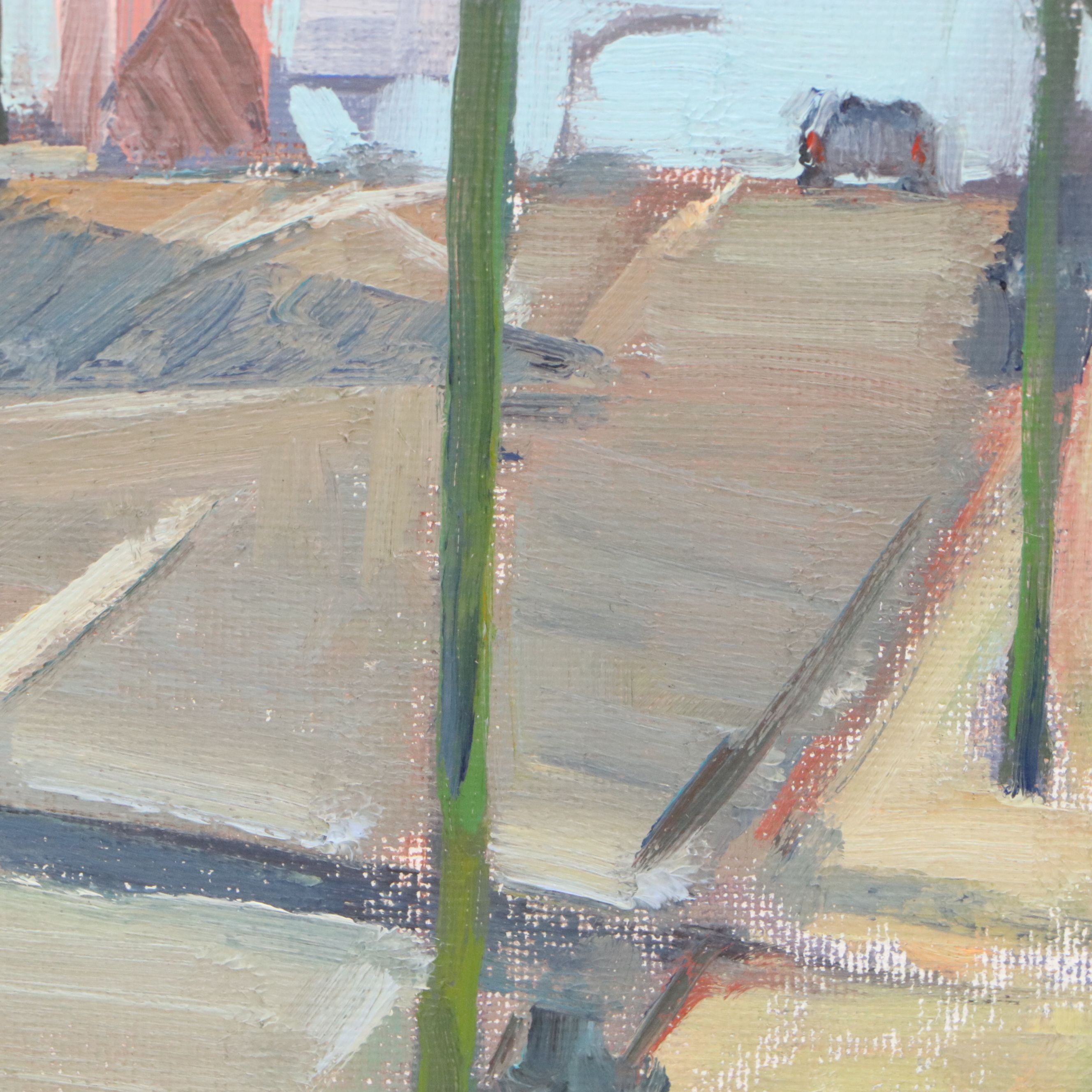 Kevin Yuen Cityscape Oil Painting of Road, 21st Century