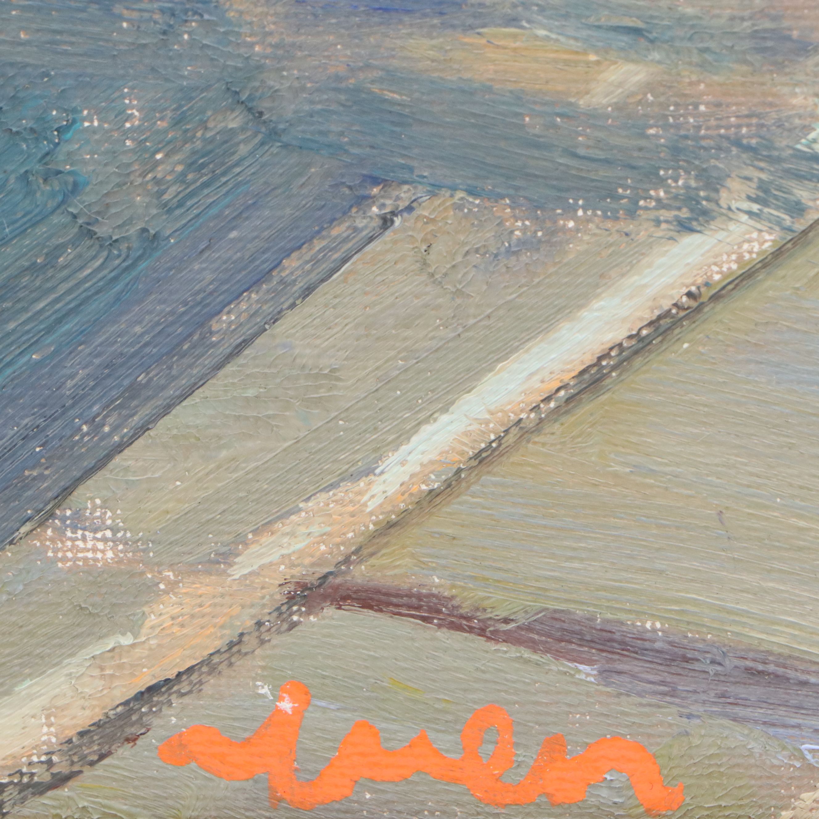 Kevin Yuen Cityscape Oil Painting of Road, 21st Century