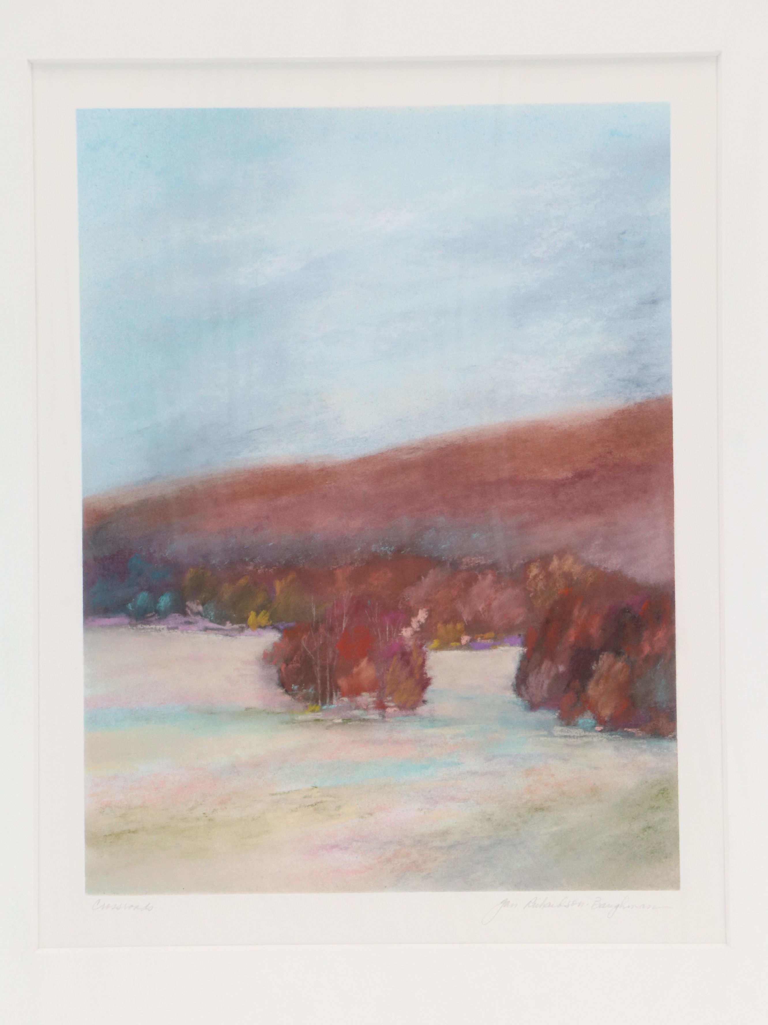 Jan Richardson-Baughman Chalk Pastel Landscape Drawing "Crossroads"