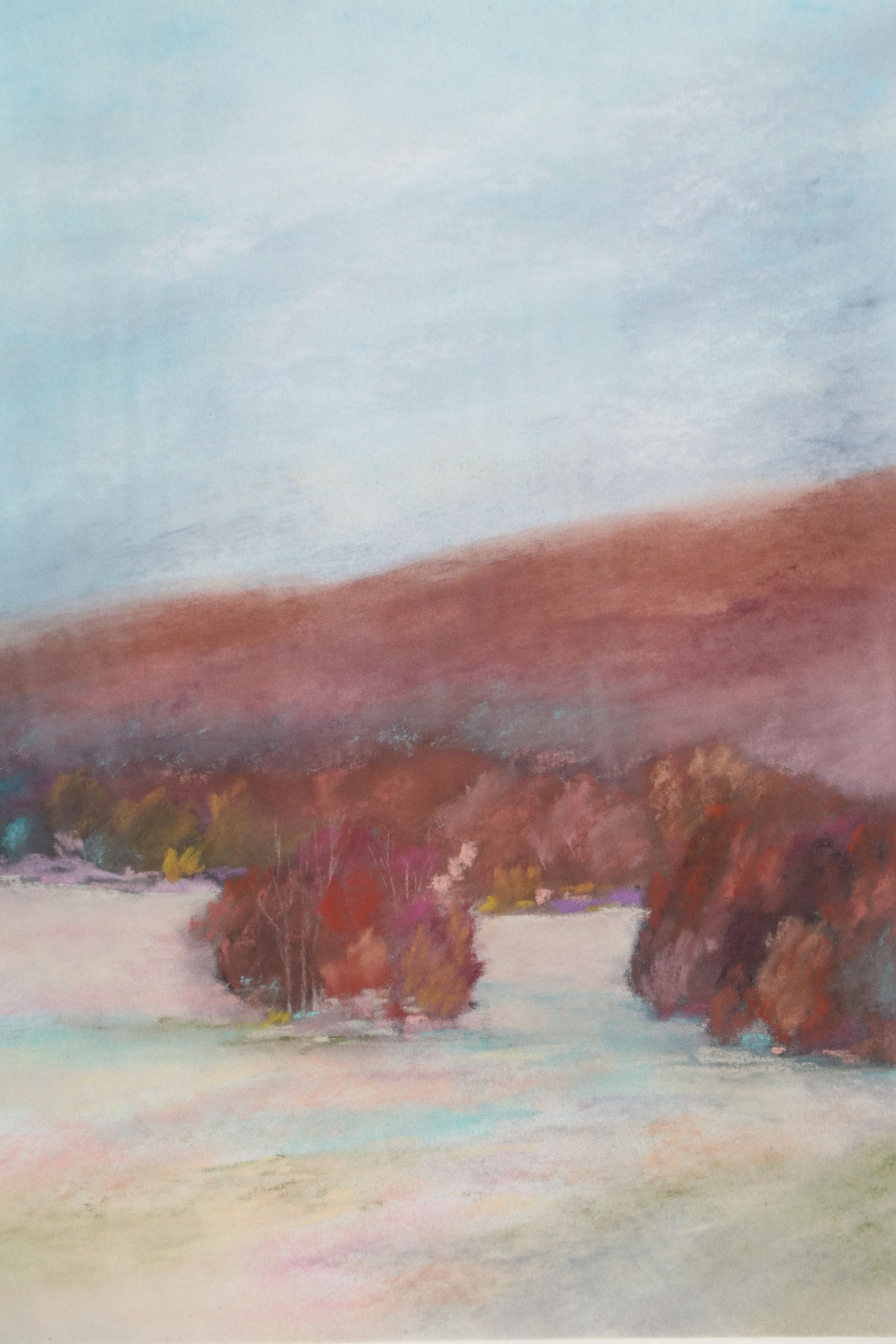 Jan Richardson-Baughman Chalk Pastel Landscape Drawing "Crossroads"