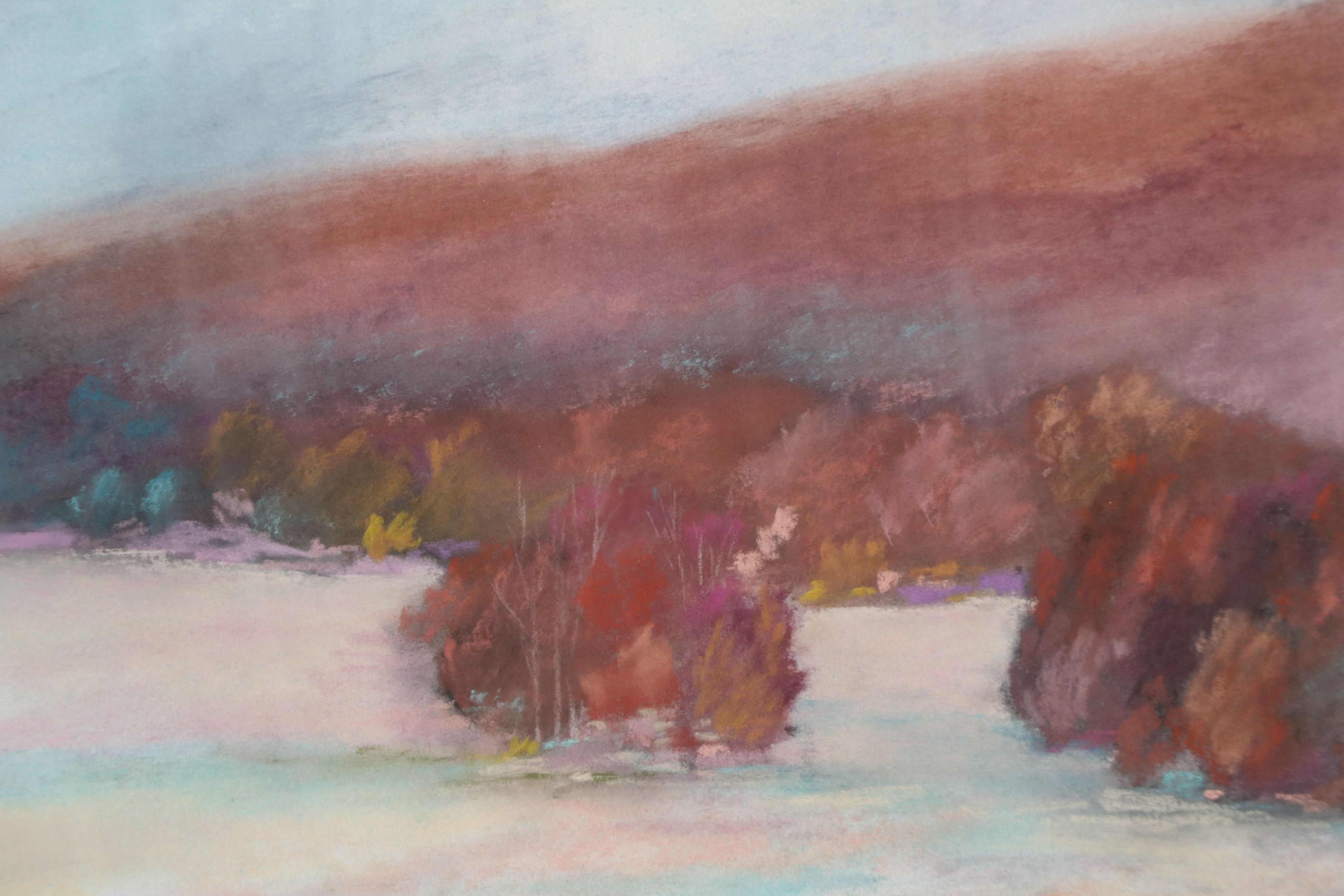 Jan Richardson-Baughman Chalk Pastel Landscape Drawing "Crossroads"
