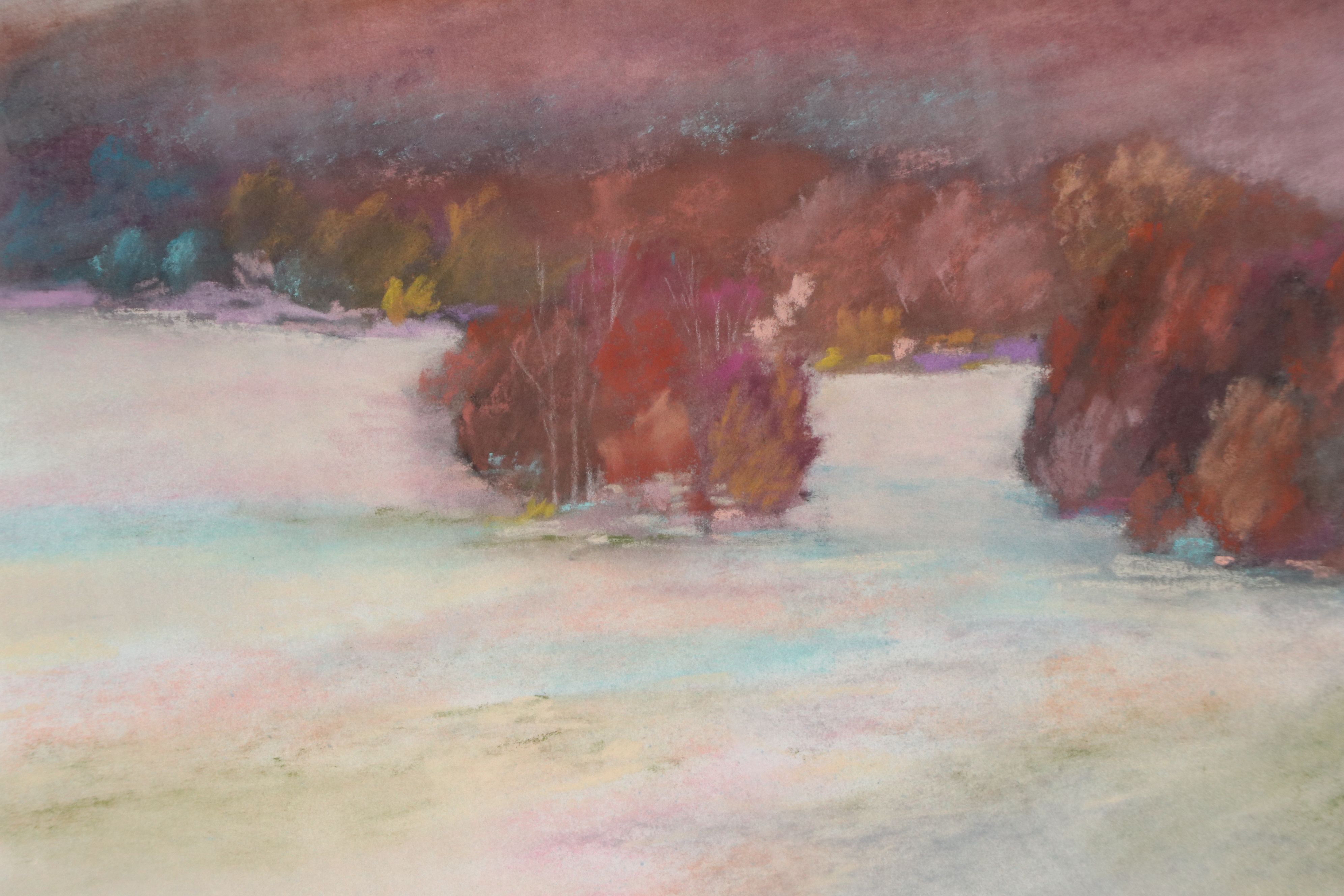 Jan Richardson-Baughman Chalk Pastel Landscape Drawing "Crossroads"
