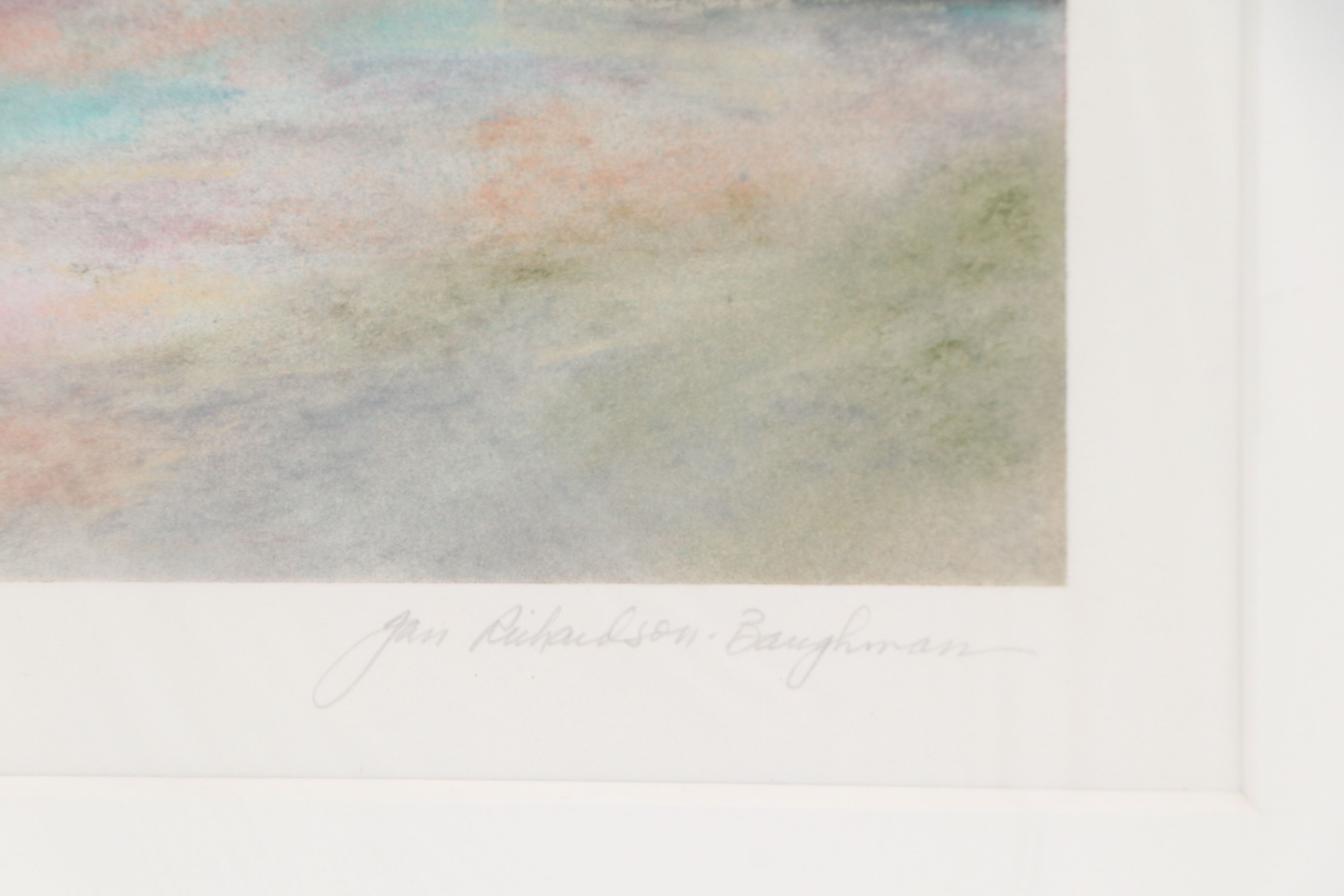 Jan Richardson-Baughman Chalk Pastel Landscape Drawing "Crossroads"