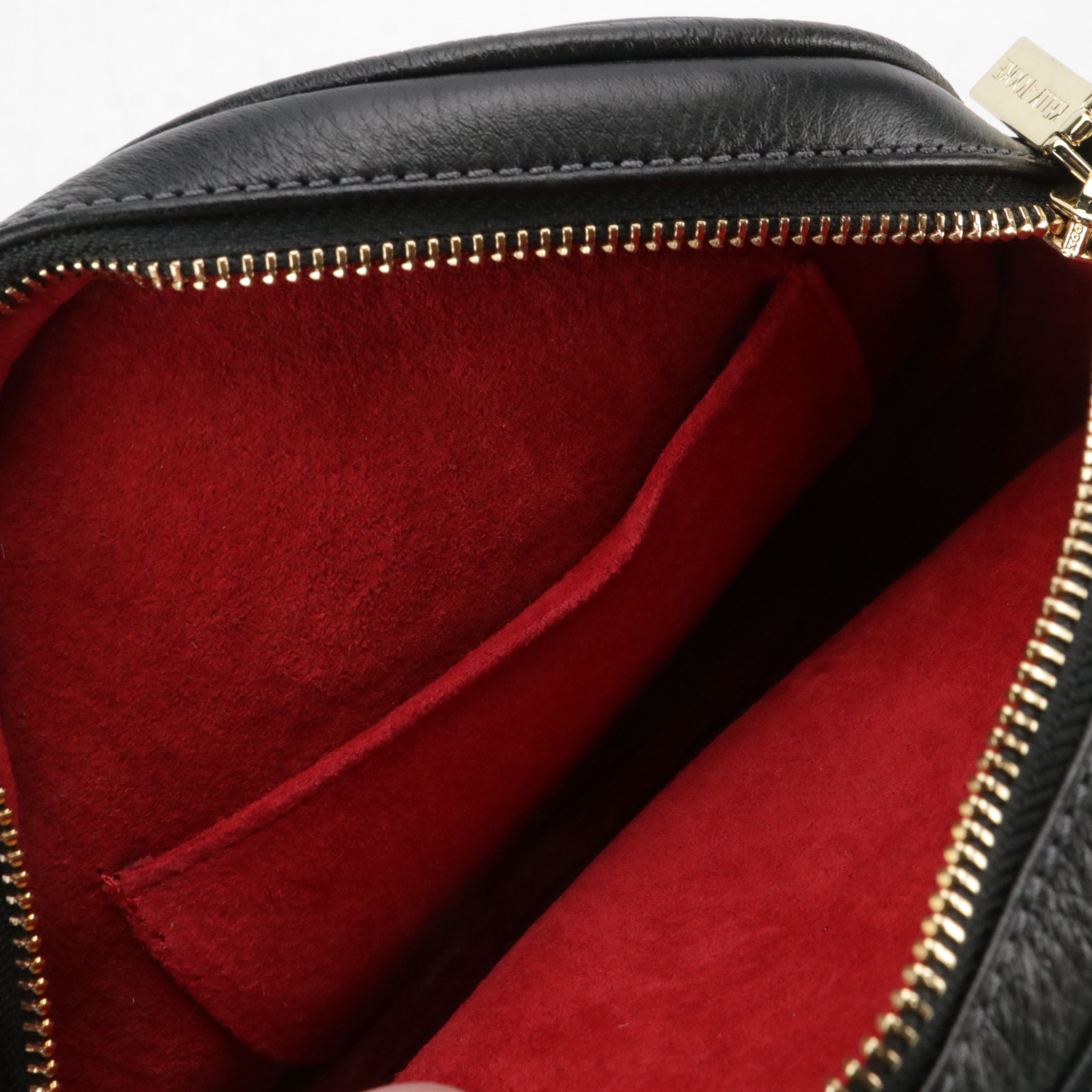 Kelly-Tooke Round Crossbody Bag and Quilted Chain-Link Bag in Black Leather