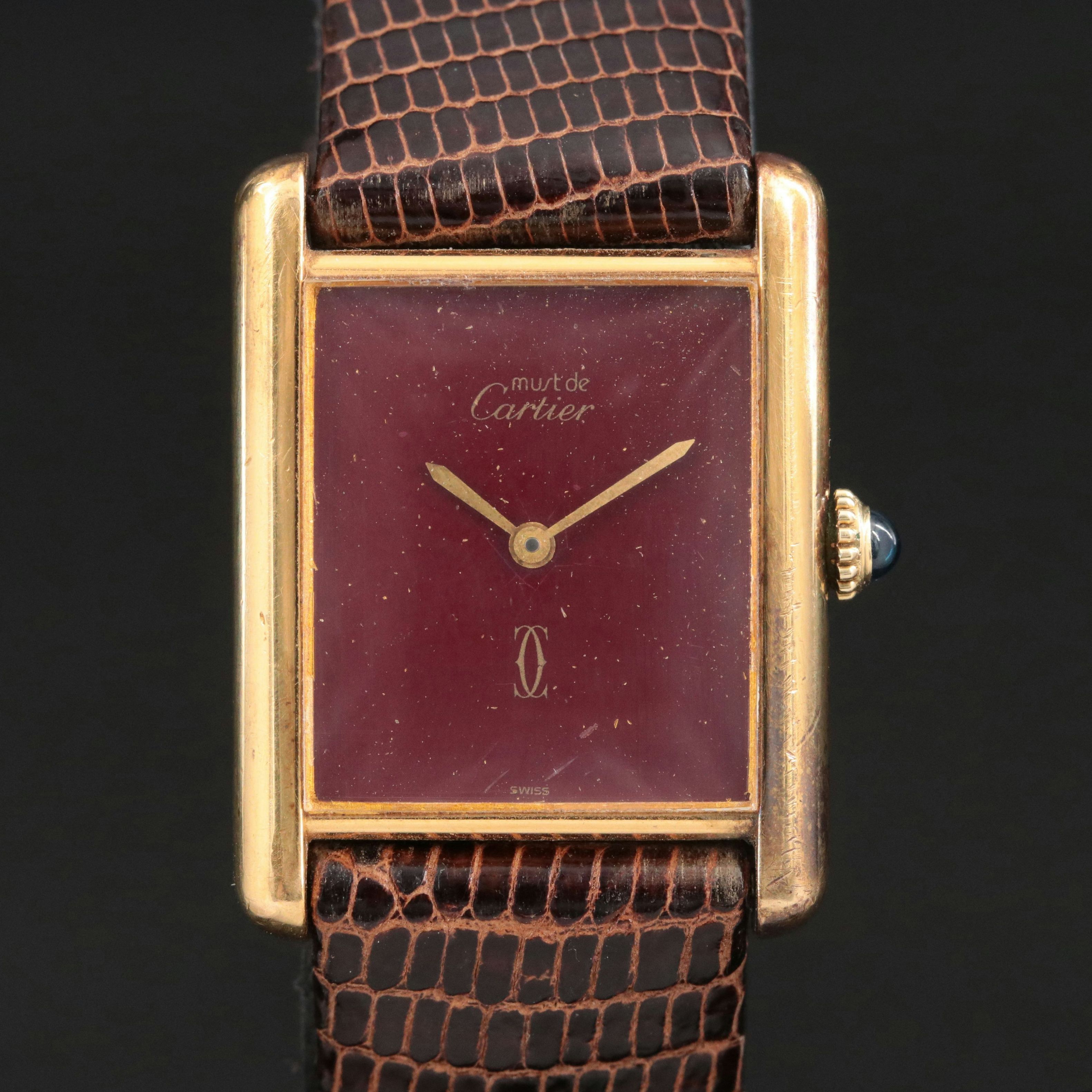 Cartier Must de Cartier Tank Vermeil Vintage Watch c.1970s-1980s