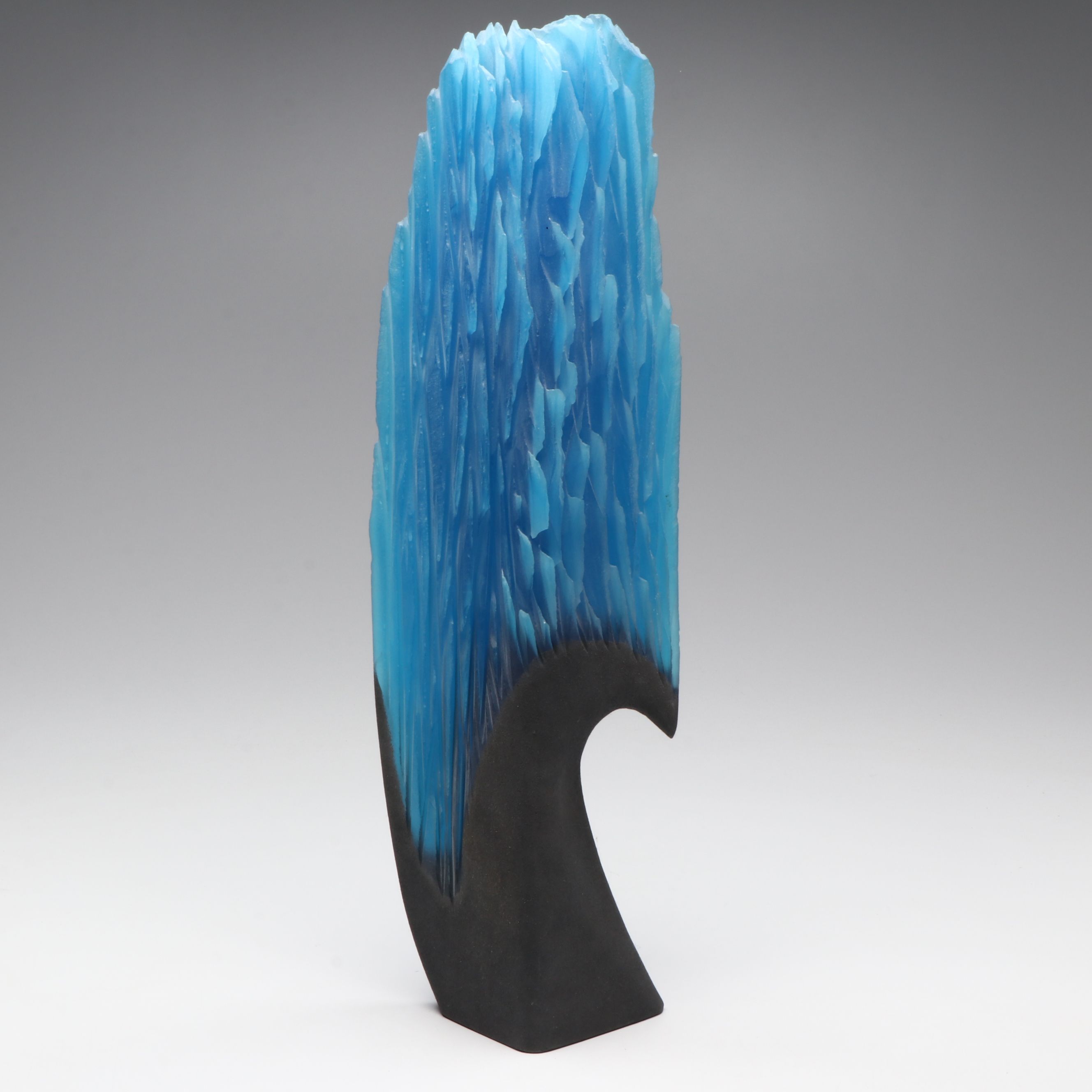 Alex Gabriel Bernstein "Steel and Glass" Cast and Carved Glass Sculpture, 2009