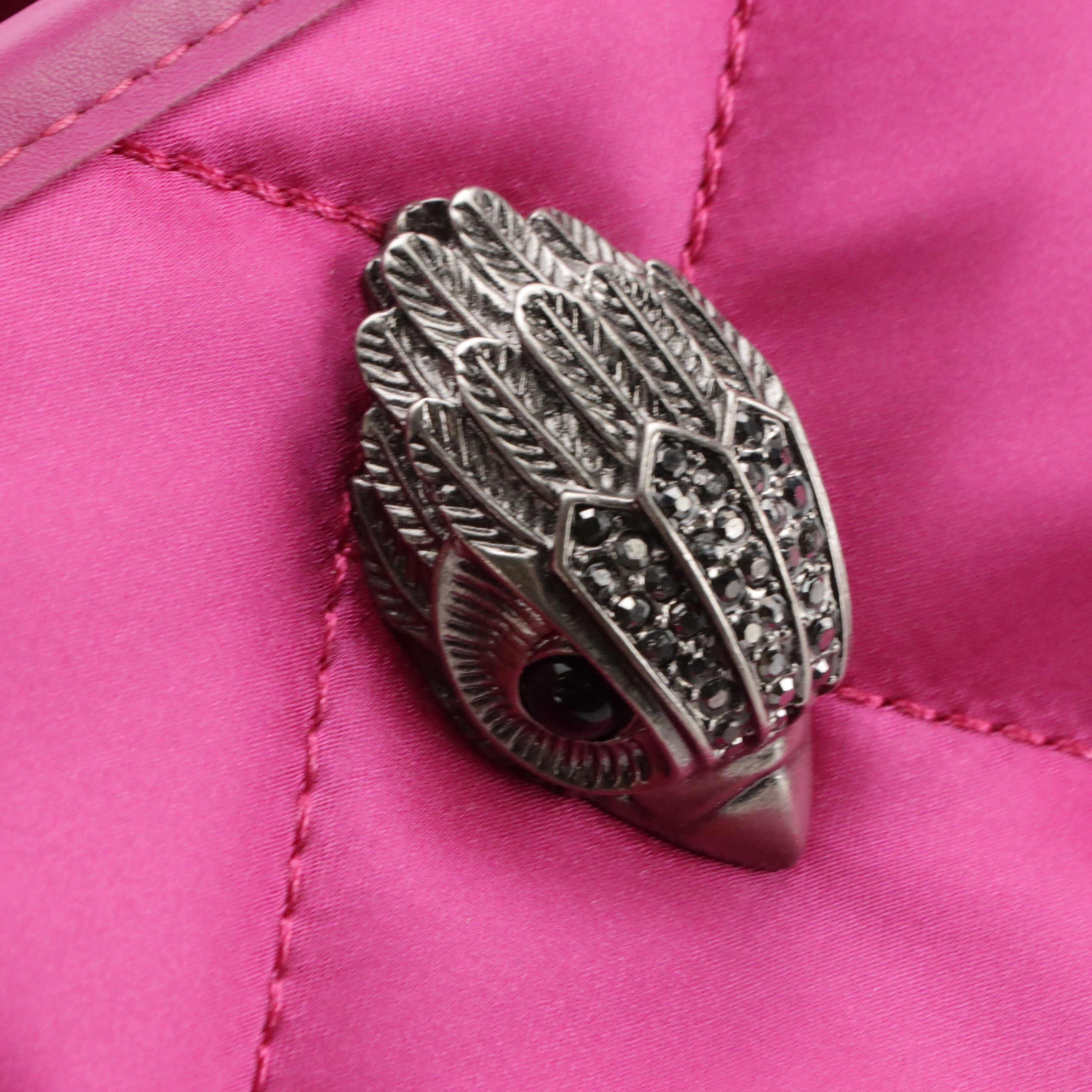 Kurt Geiger Shopper Tote in Recycled Nylon Satin and Faux Leather