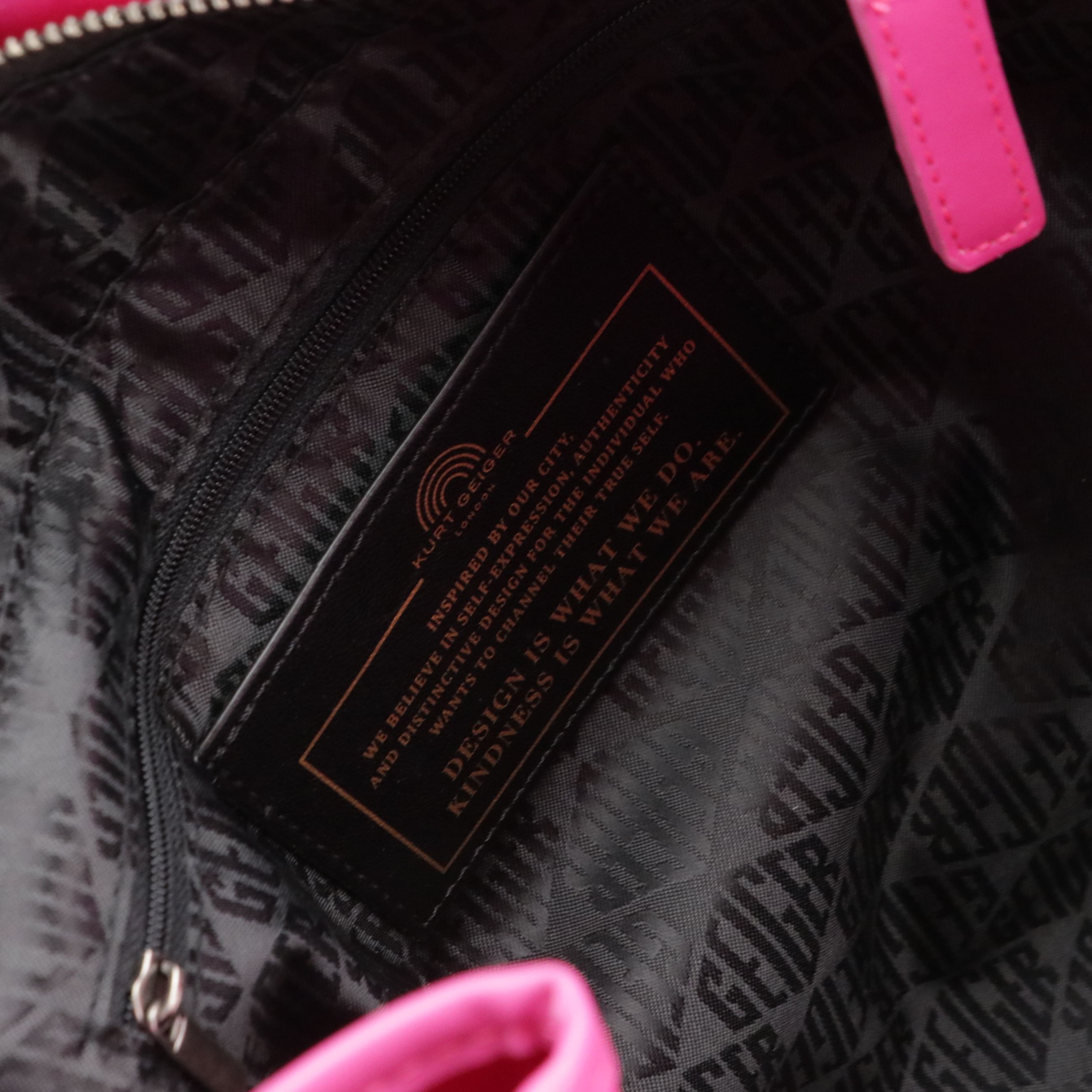 Kurt Geiger Shopper Tote in Recycled Nylon Satin and Faux Leather