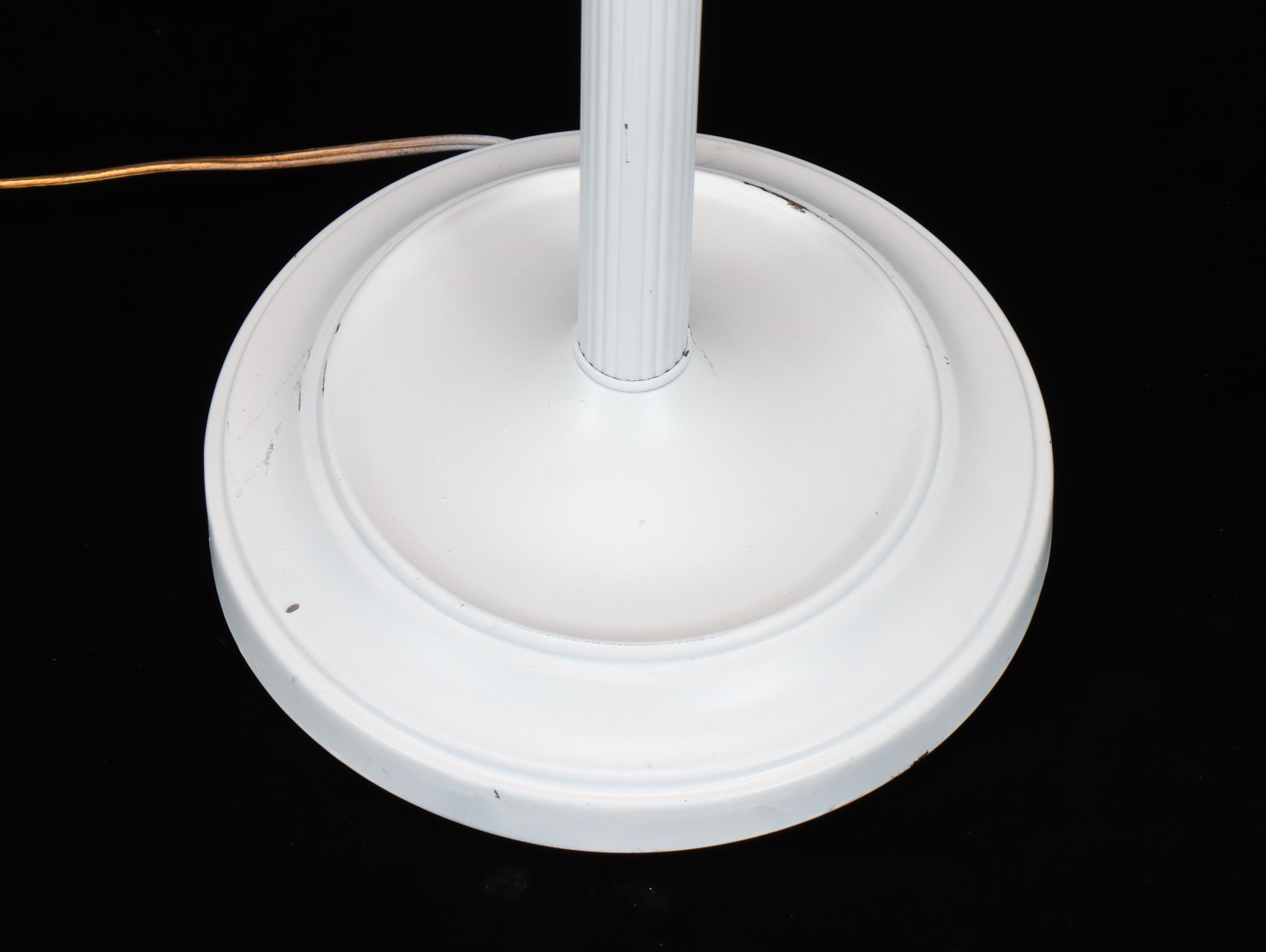 Arts & Crafts Style Enameled Metal Bridge Arm Floor Lamp, 21st Century