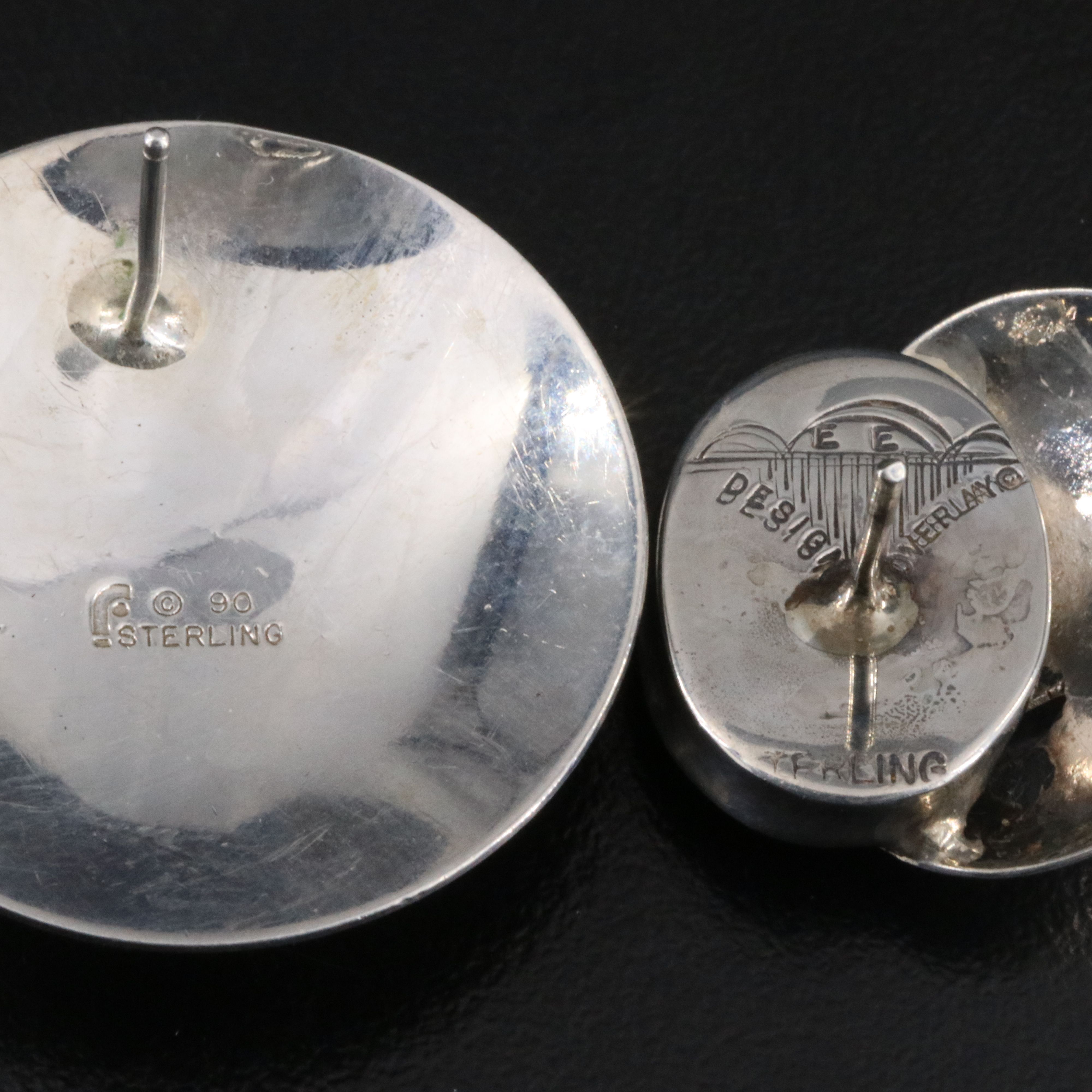 Sterling Carol Felley Storyteller and Malachite Drop Earrings