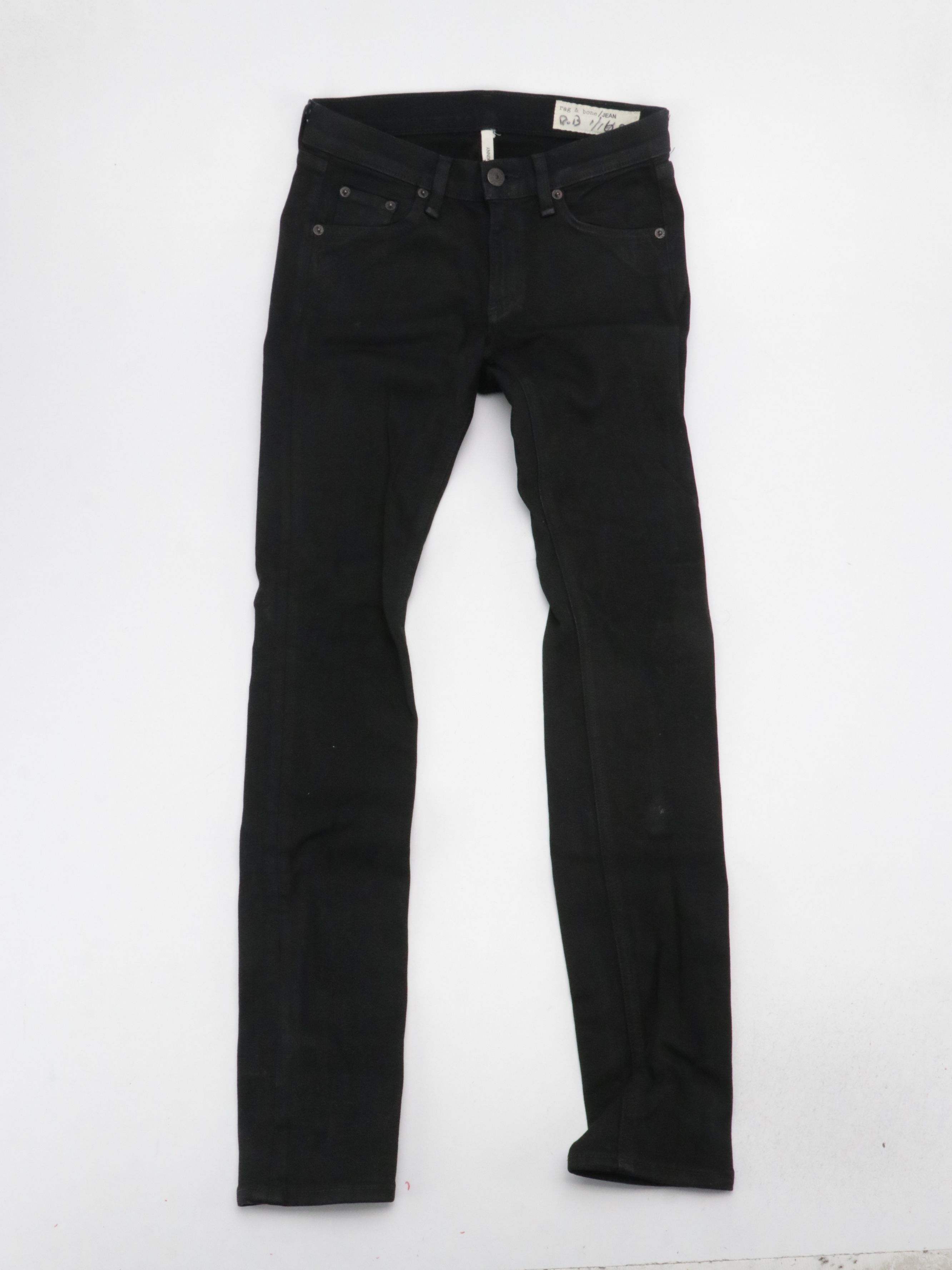 Rag & Bone Ripped Blue Wash and and Black Skinny Jeans