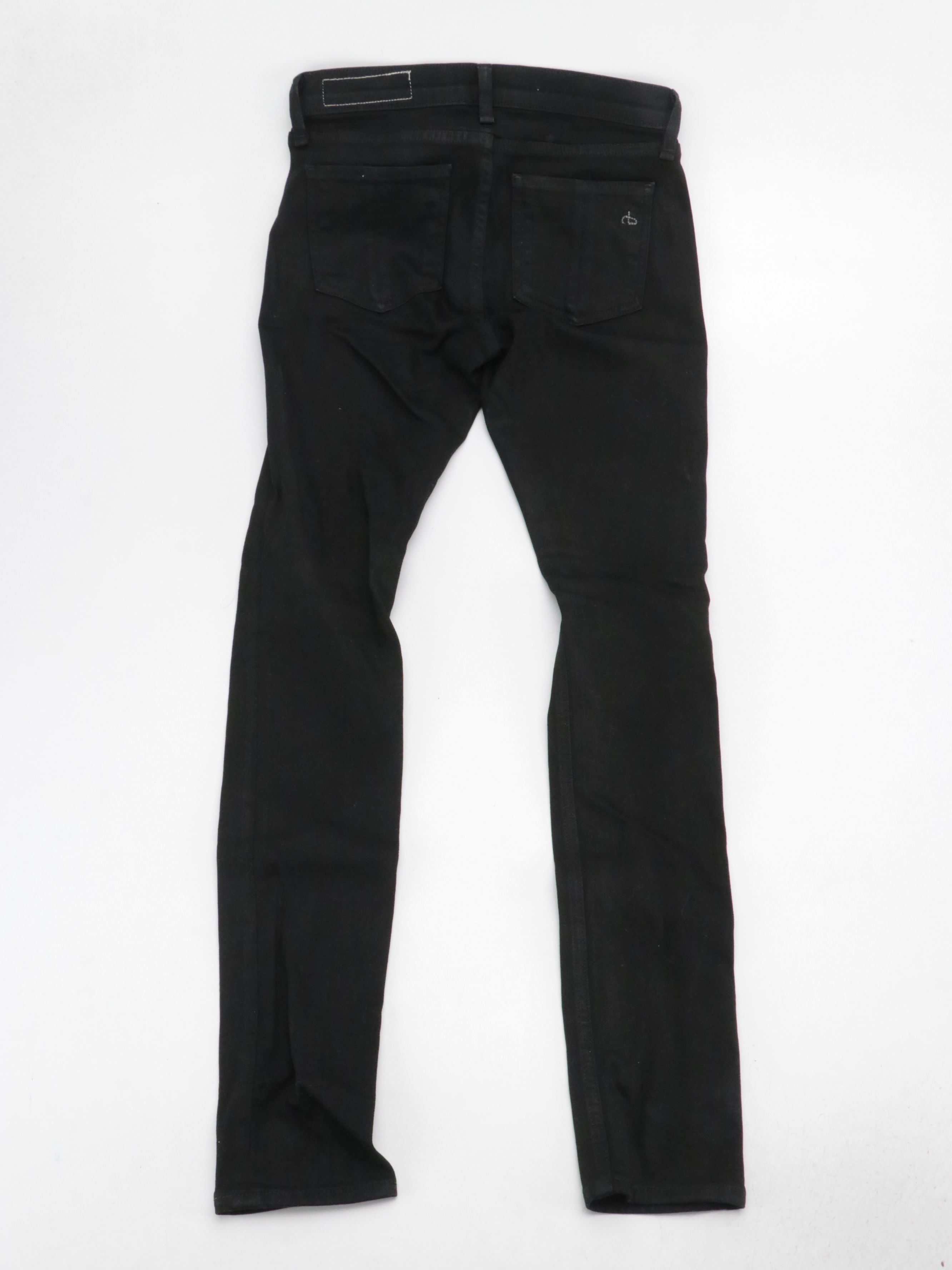 Rag & Bone Ripped Blue Wash and and Black Skinny Jeans