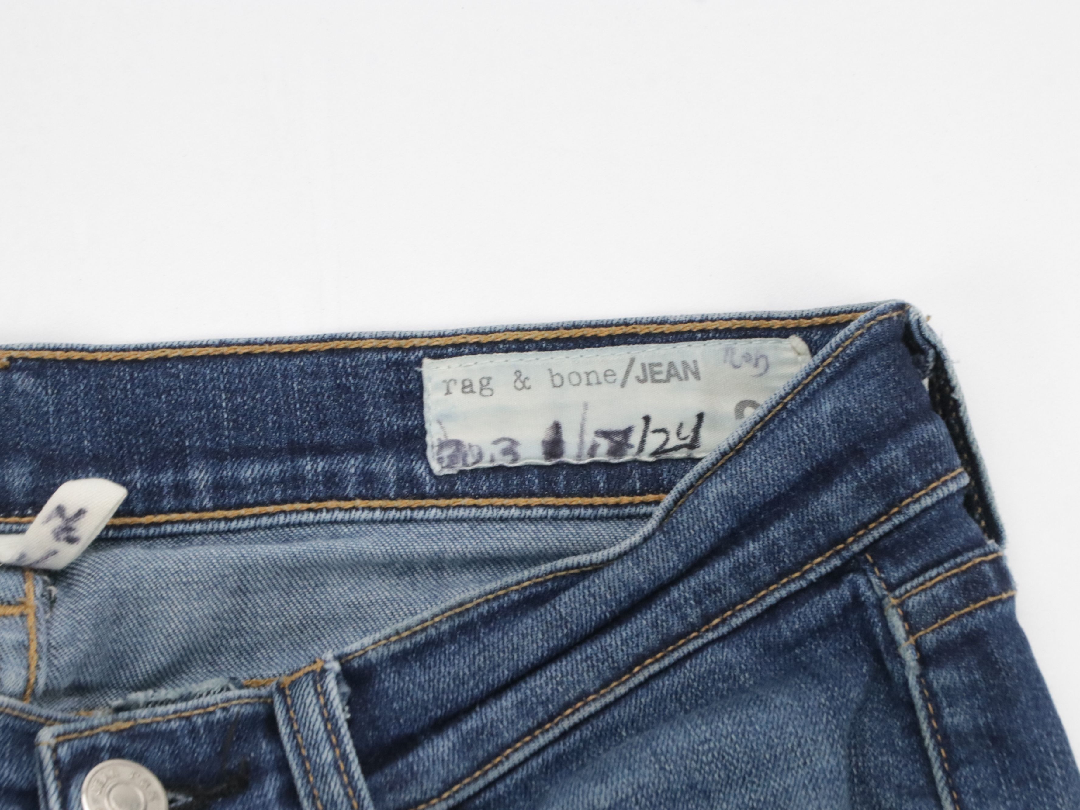 Rag & Bone Ripped Capris & Dark Blue Skinny Jeans with Black Jeggings