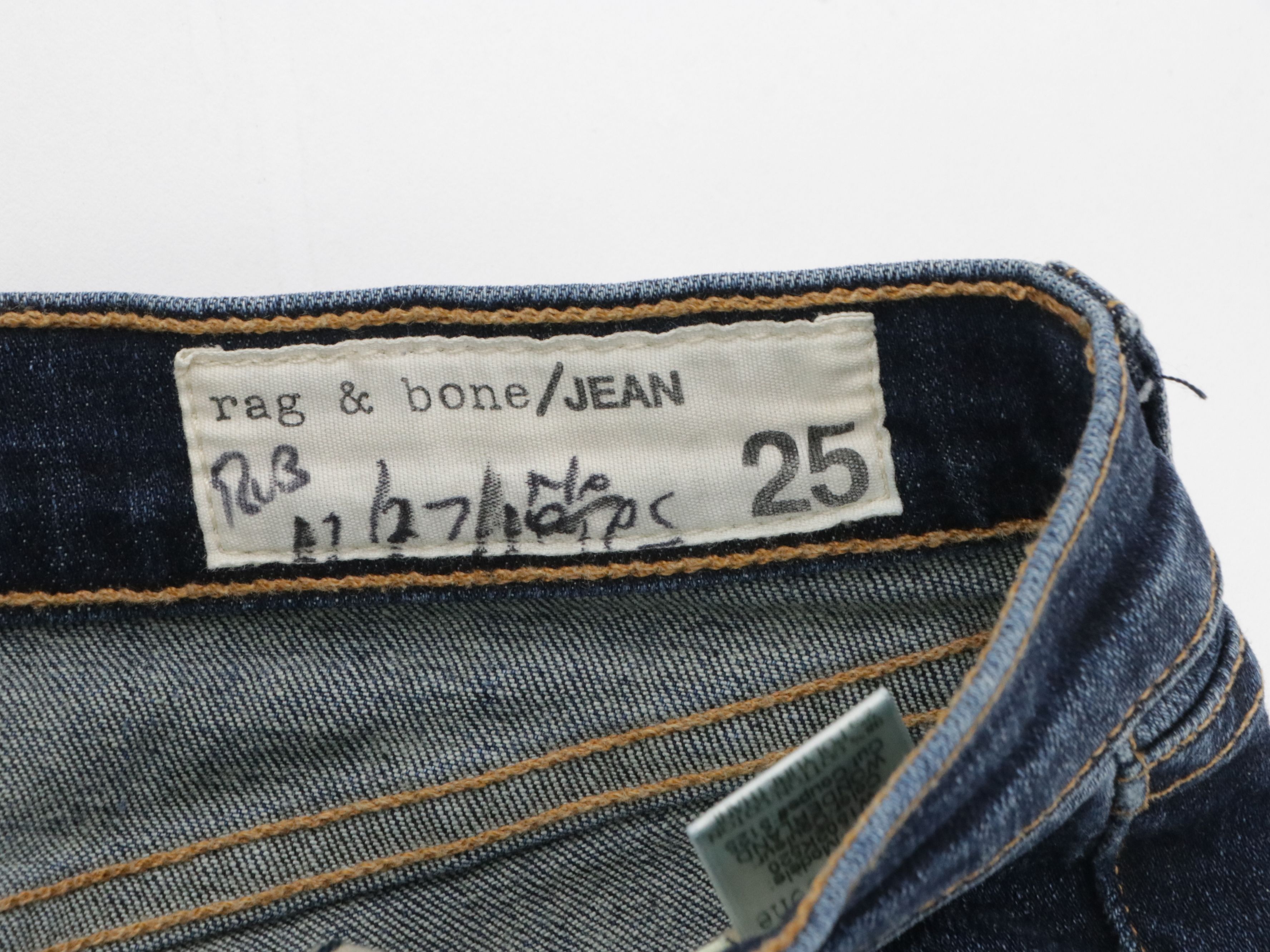 Rag & Bone Ripped Capris & Dark Blue Skinny Jeans with Black Jeggings