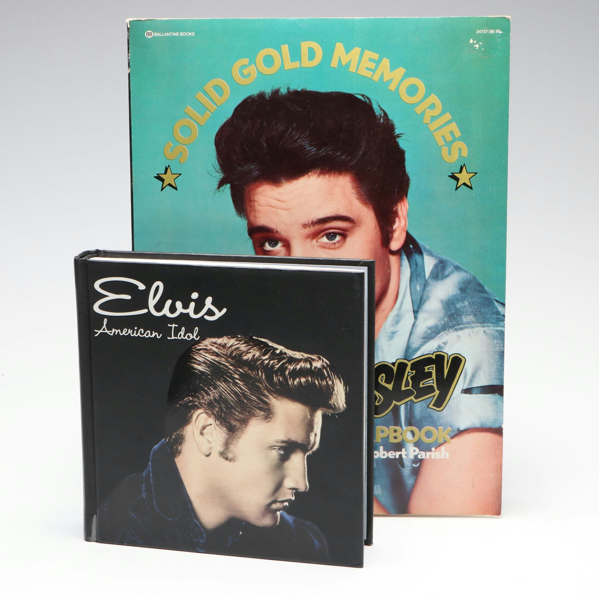 "Elvis Presley Scrapbook: Solid Gold Memories" and "Elvis, American Idol" Books