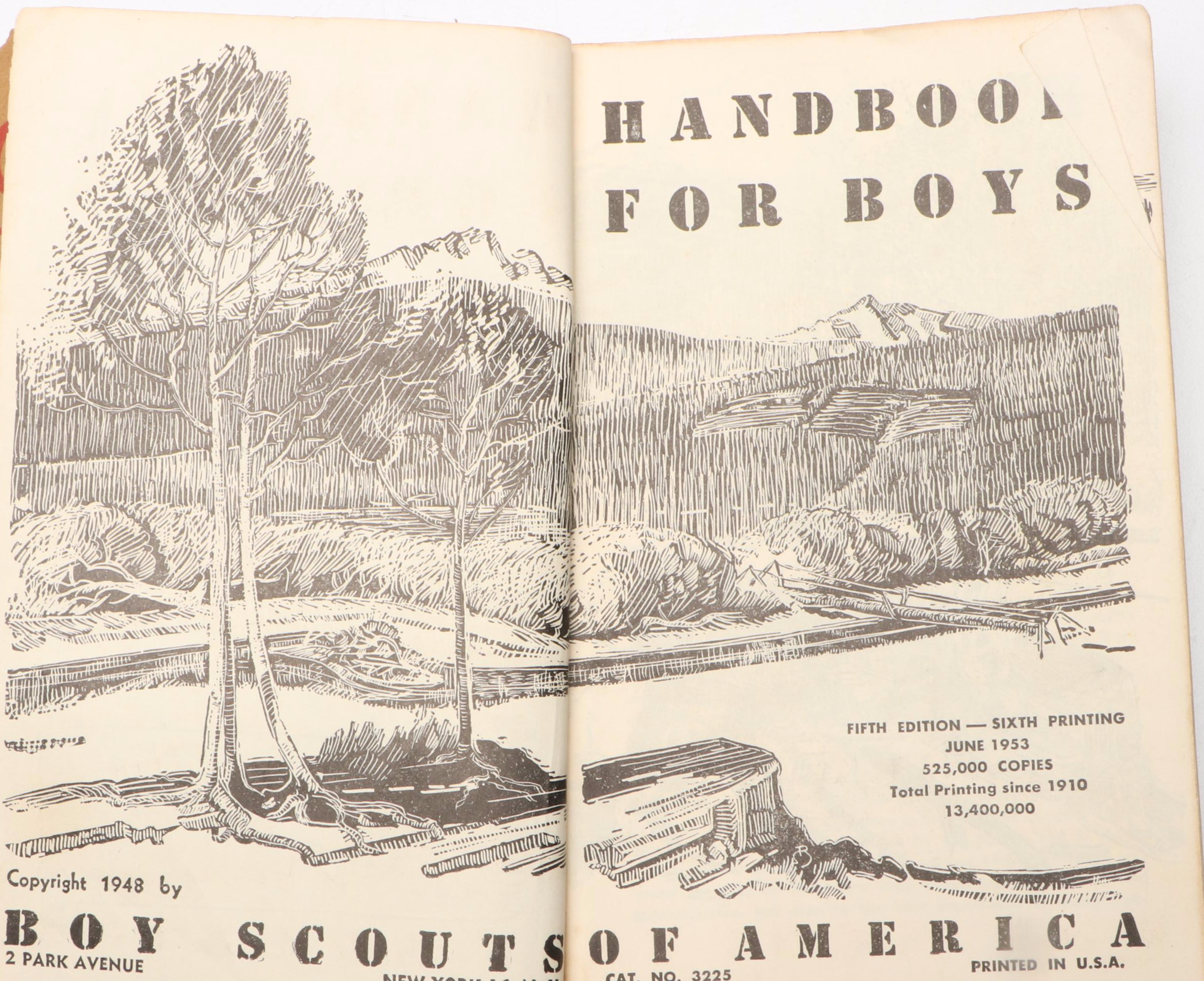 "Handbook for Boys" with Other Scouts, Governmental, and More Vintage Books