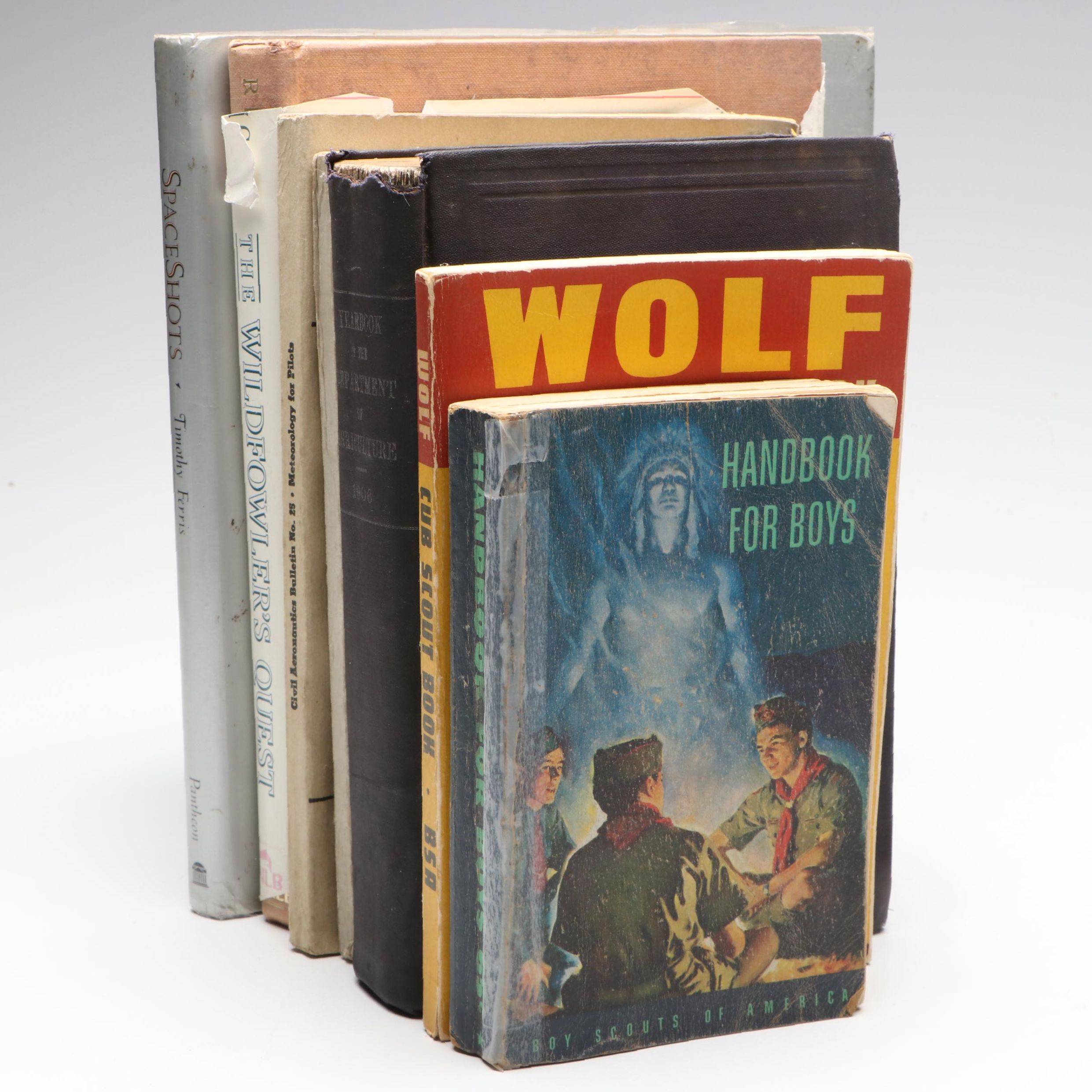 "Handbook for Boys" with Other Scouts, Governmental, and More Vintage Books