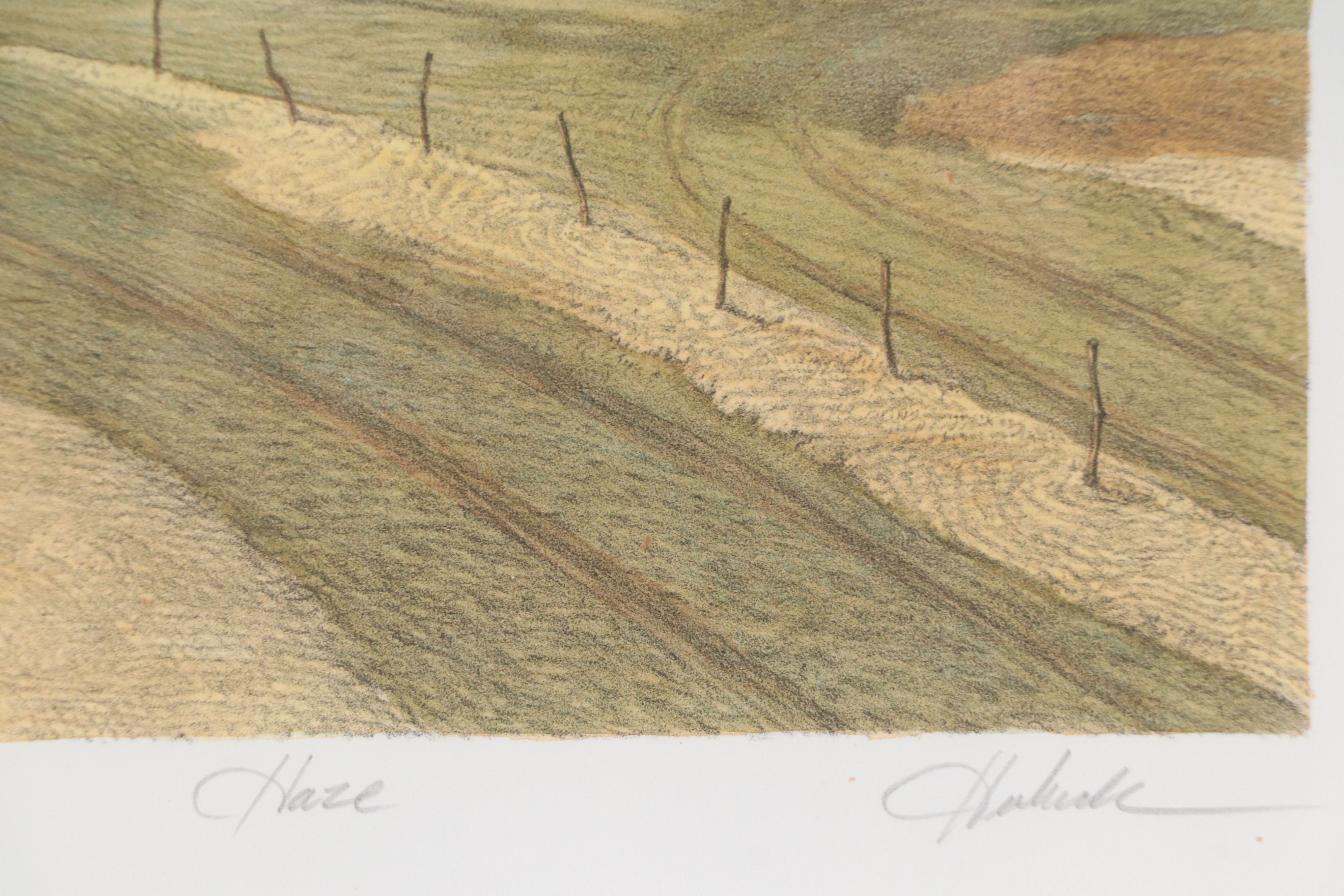 Hand-Colored Lithograph "Haze"