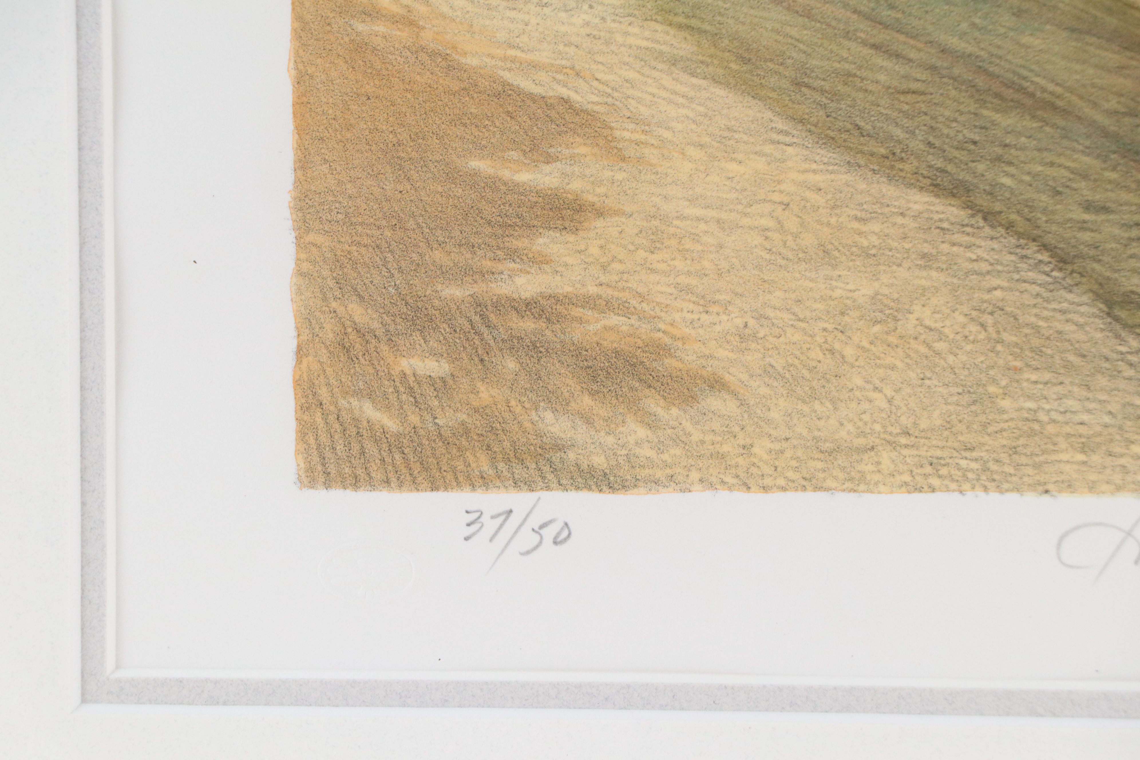 Hand-Colored Lithograph "Haze"