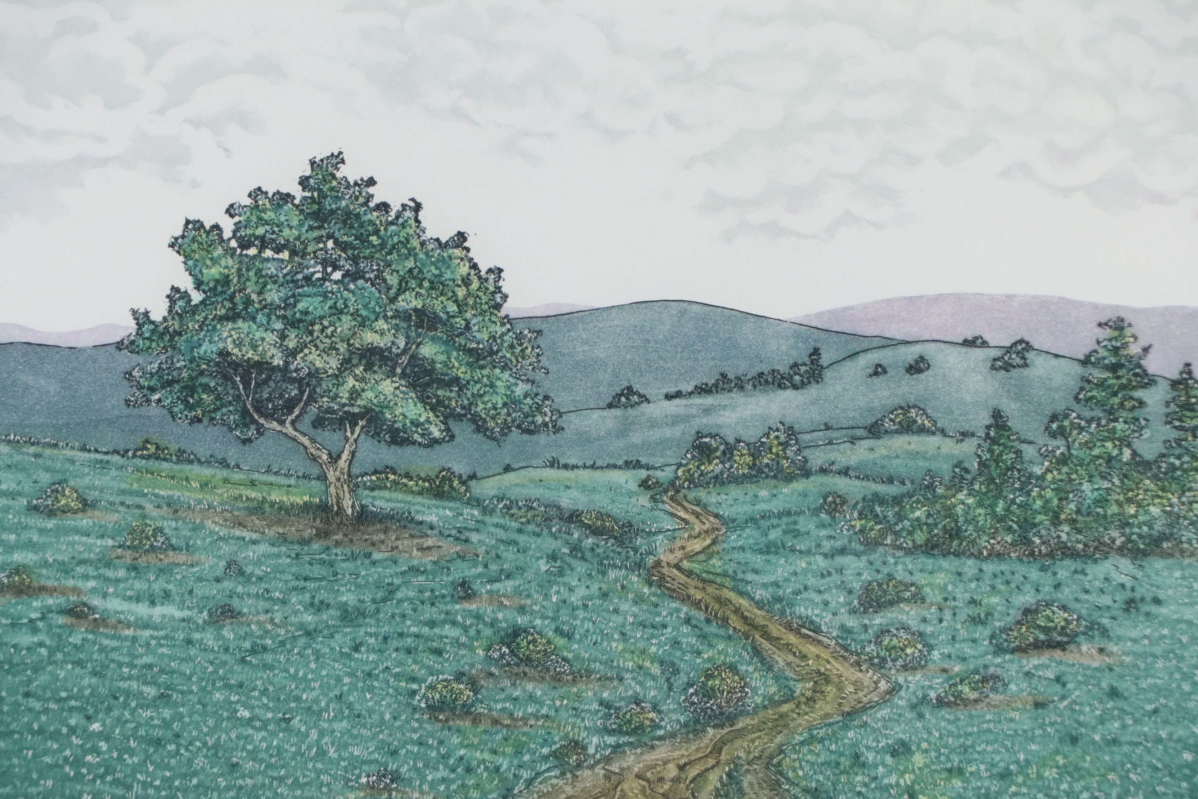 Arnold Iger Etching with Aquatint "View to the East," 1988