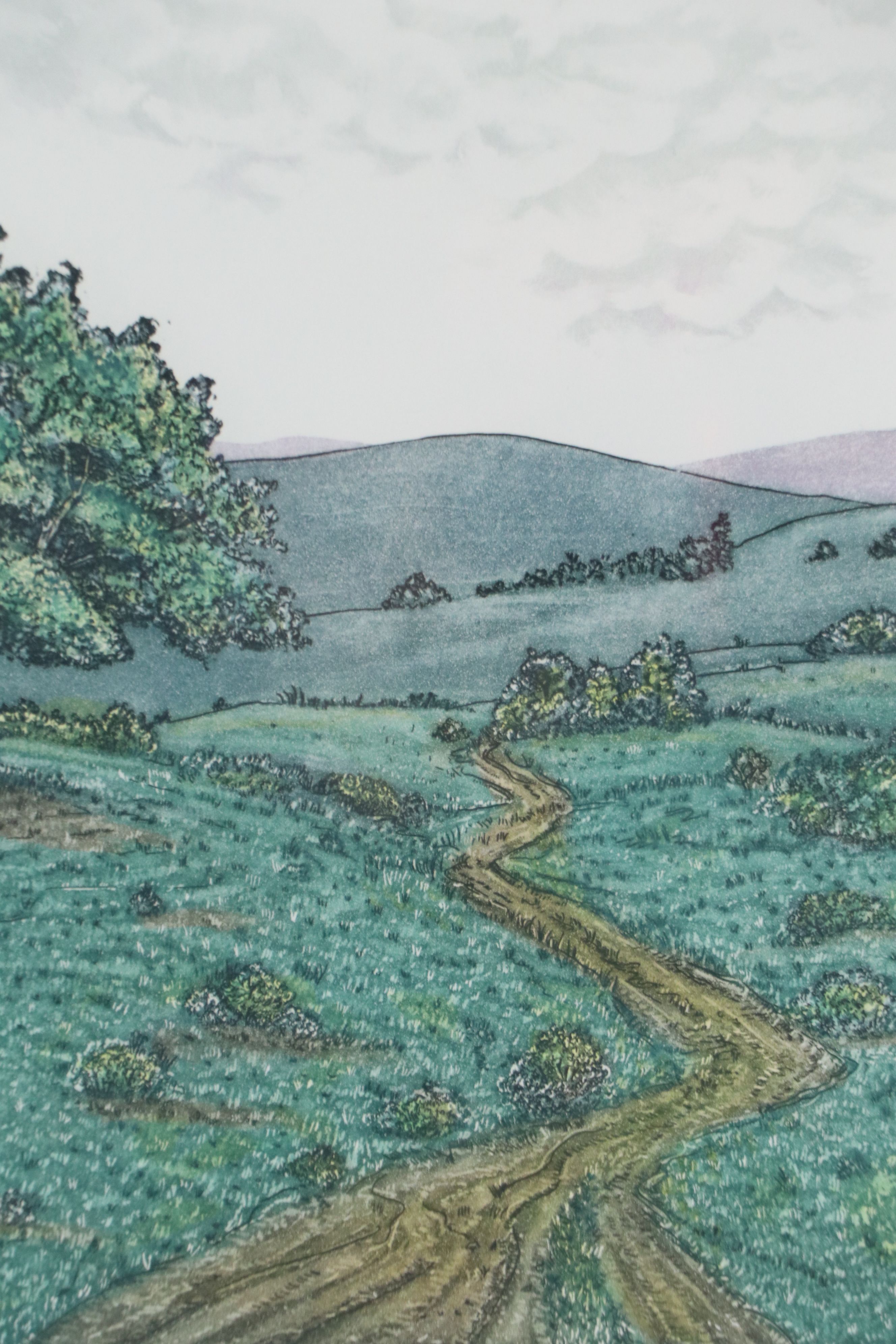 Arnold Iger Etching with Aquatint "View to the East," 1988