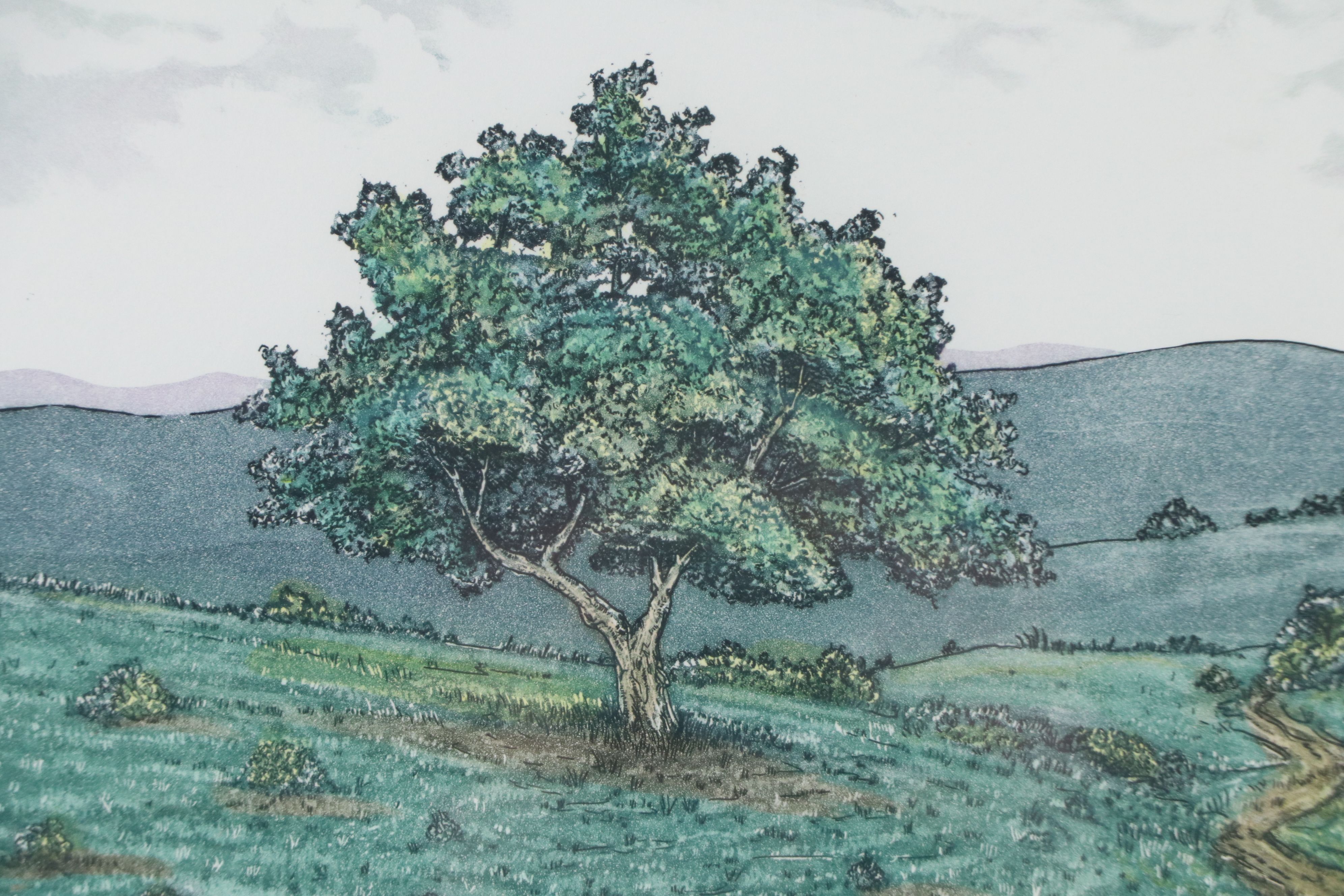 Arnold Iger Etching with Aquatint "View to the East," 1988