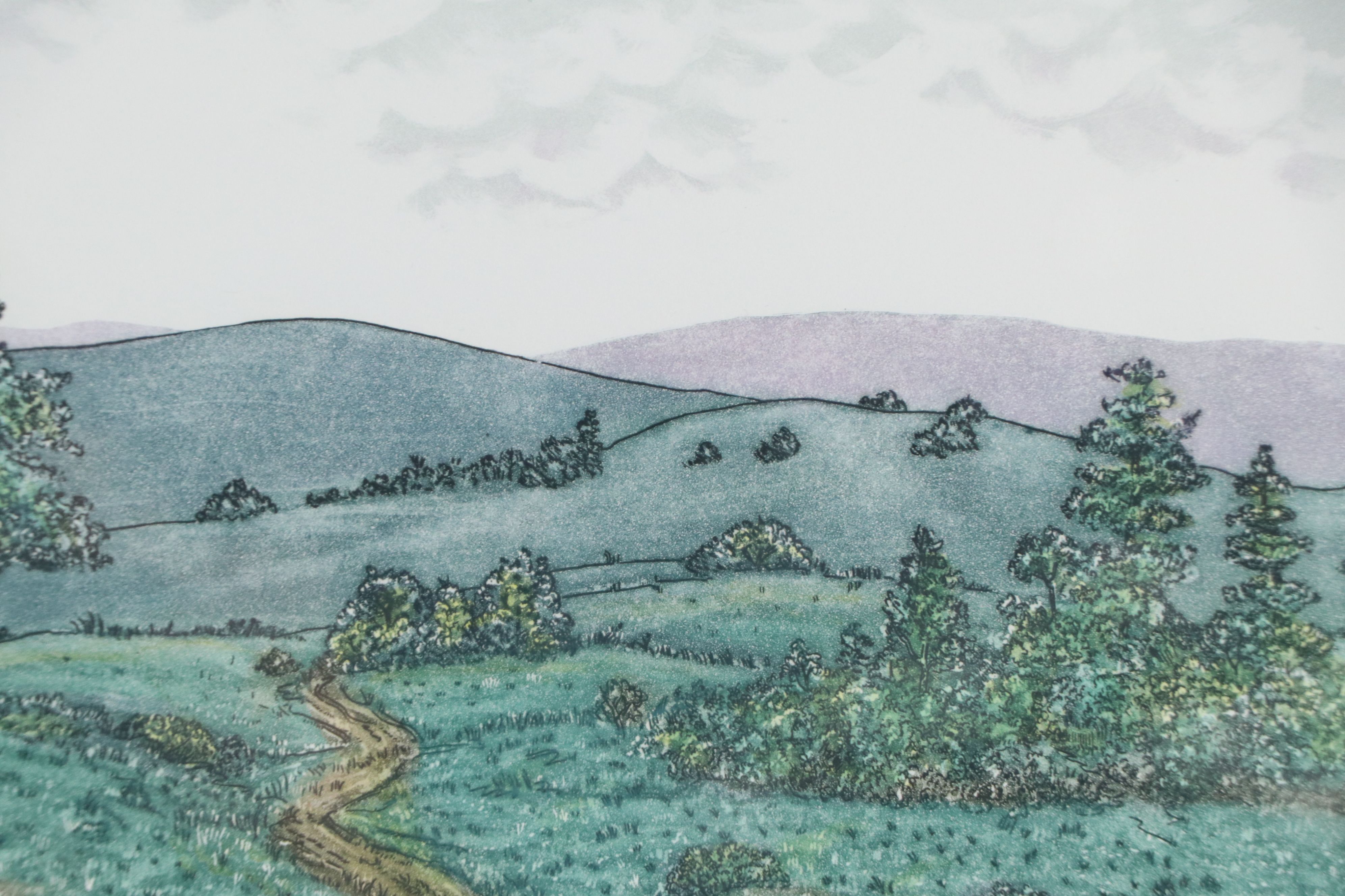 Arnold Iger Etching with Aquatint "View to the East," 1988