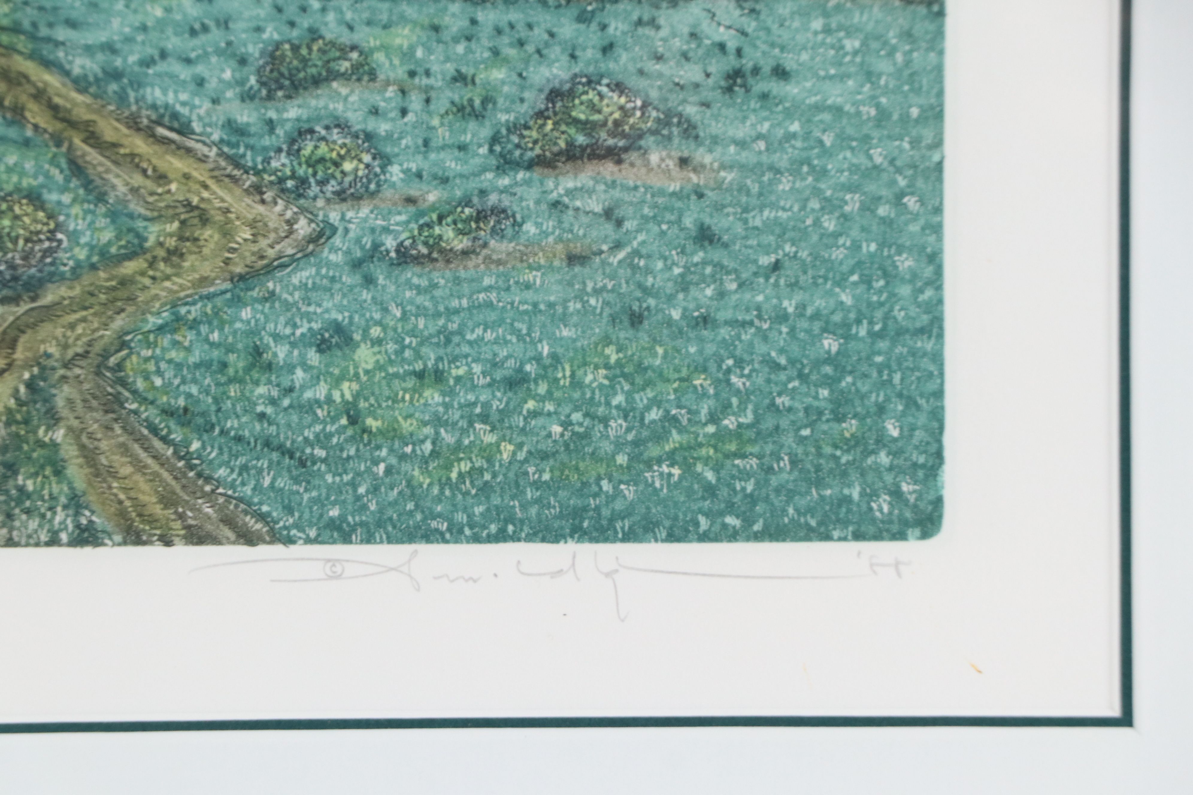 Arnold Iger Etching with Aquatint "View to the East," 1988