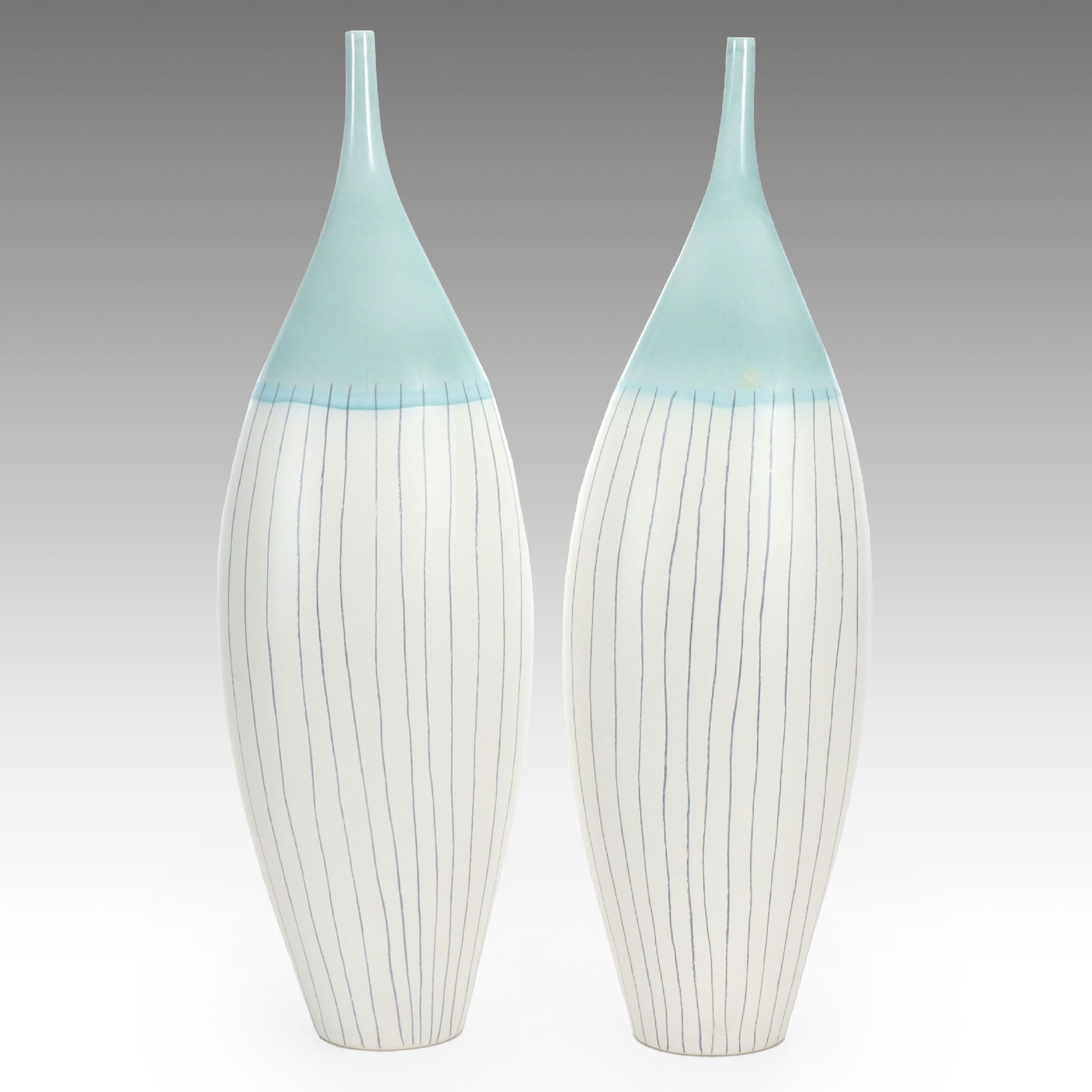 Portuguese Global Views Art Pottery Vases