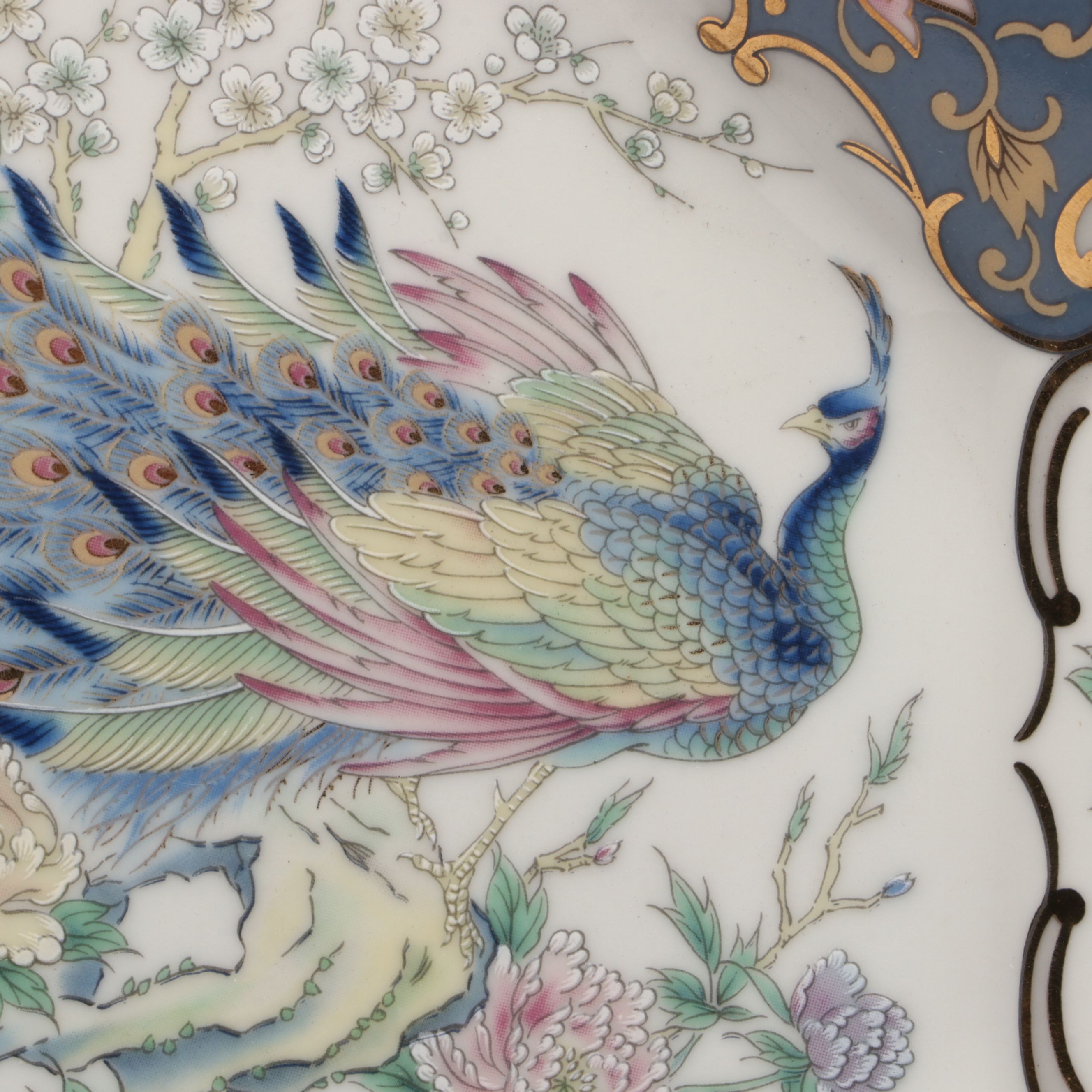 Aynsley "Wild Tudor" Vase and Cake Plate  with Kozan Kiln Decorative Plate